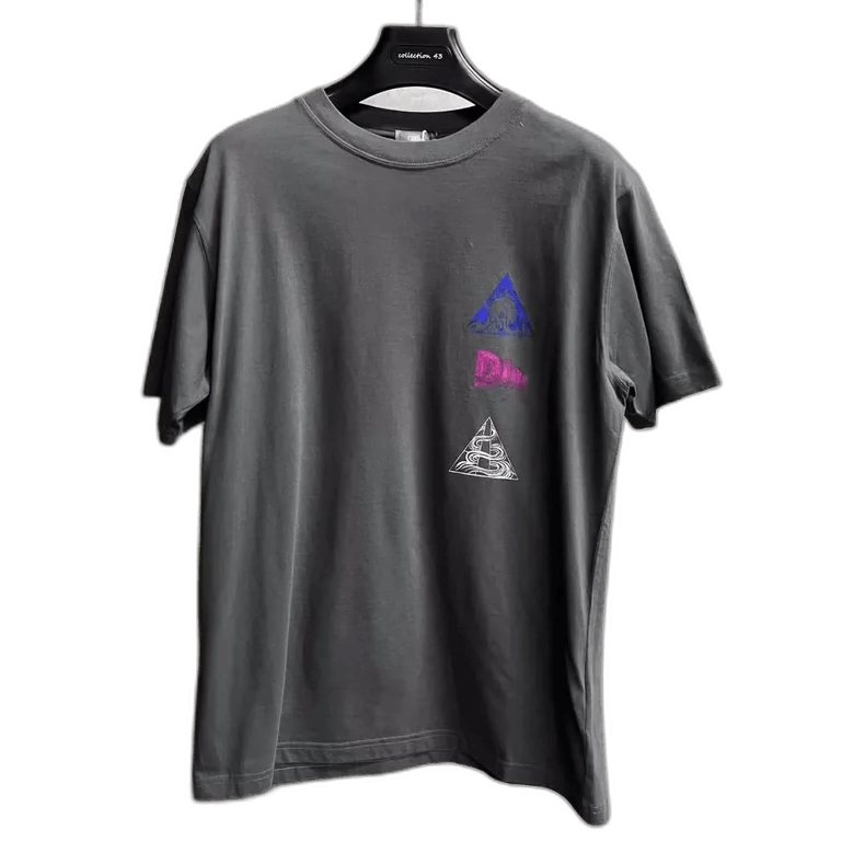 Dior Dior Gray Pattern Loose Short Sleeve T-Shirt Size US M / EU 48-50 / 2 - 1 Thumbnail
