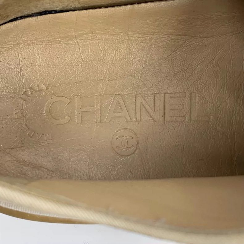 Chanel Chanel Yellow side logo horizontal cork stitching lace-up c Size US 6.5 / IT 36.5 - 7 Thumbnail