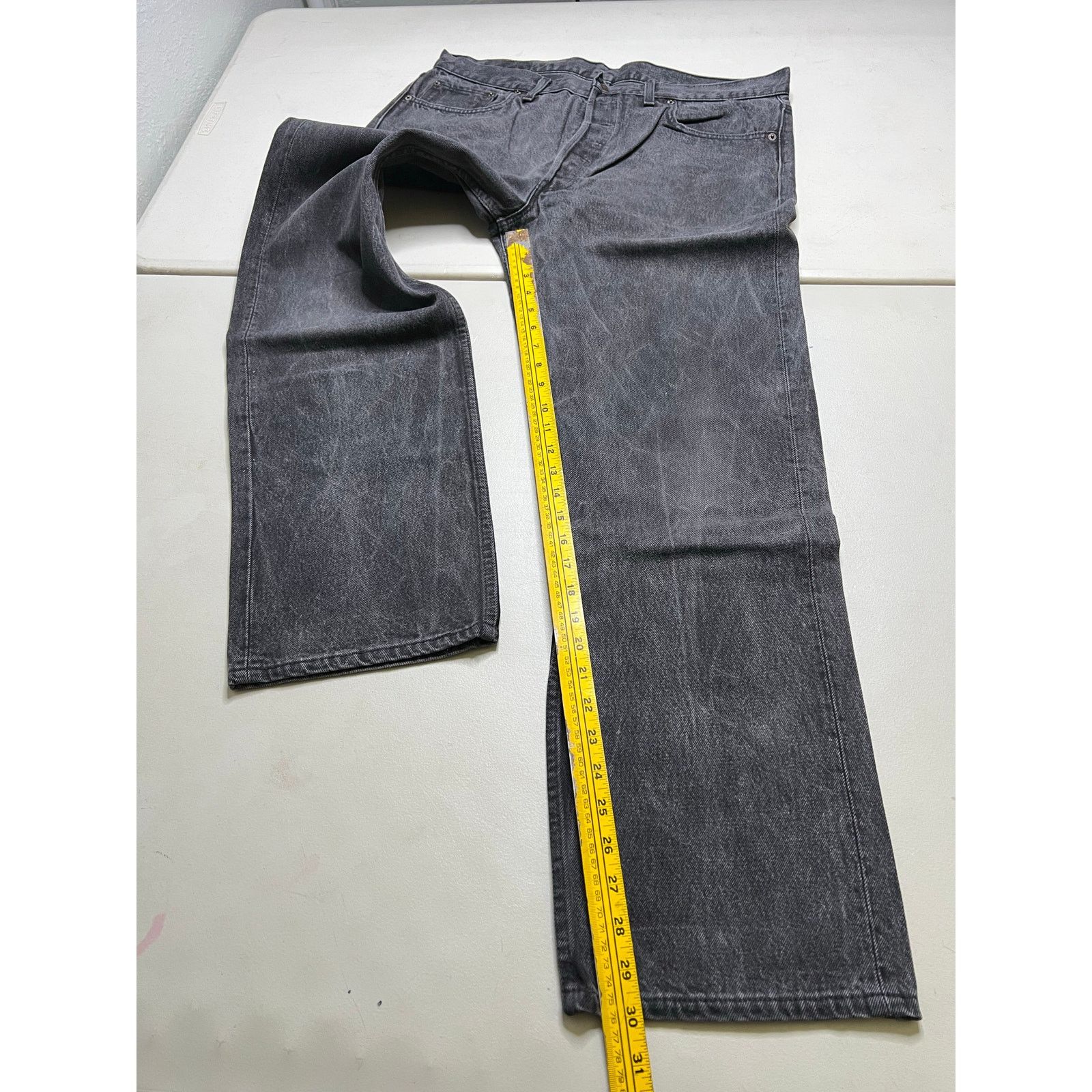 Levi's Vintage Levis 501 Jeans Button Fly Size 38x30 Black 90s USA Size US 38 / EU 54 - 7 Thumbnail