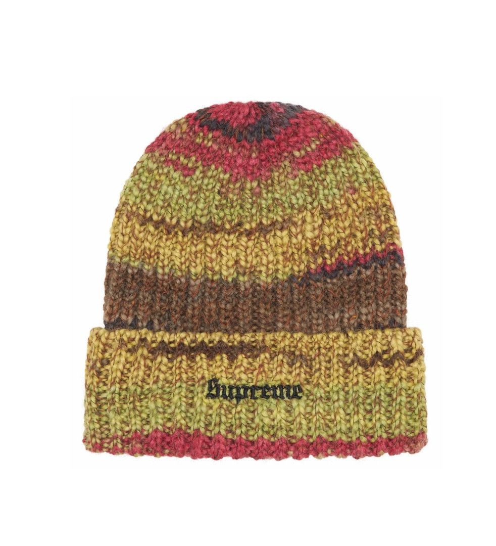 帽子 Supreme Brushed Stripe Beanie Camel Supreme Brushed Stripe Beanie (FW24) - $44