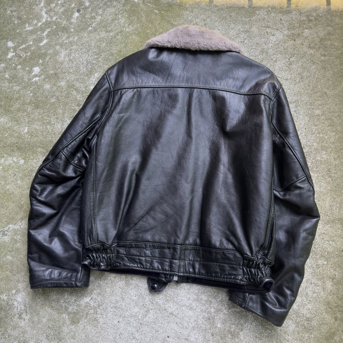 Vintage 40s 50s Leather Horsehide Shearling Jacket ERD Grunge Size US L / EU 52-54 / 3 - 17 Thumbnail