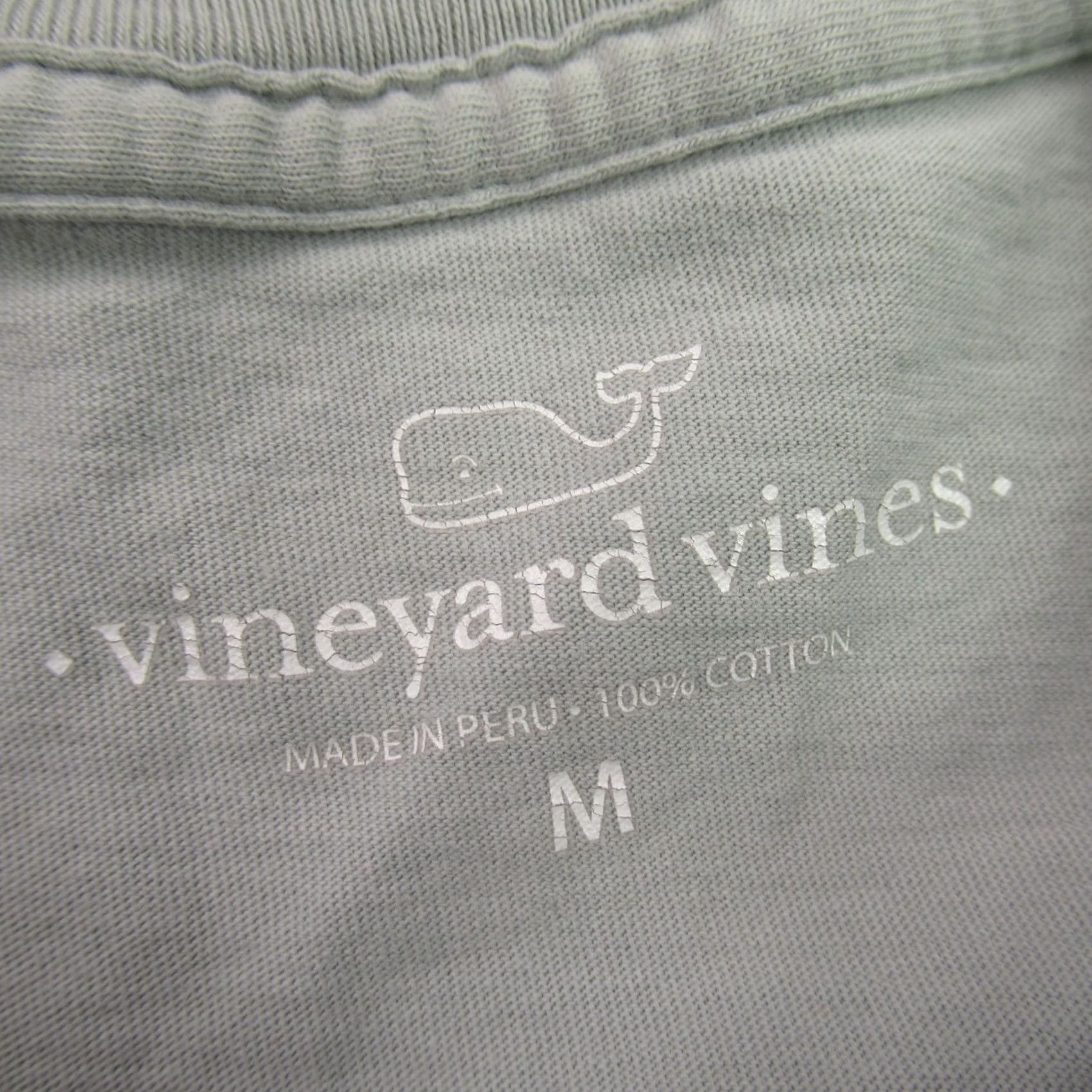 Vineyard Vines Vineyard Vines Men's Gray Short Sleeve T-Shirt | Size M | Logo Whale | Crew Neck | 100% Cotton | Regular Fit Size US M / EU 48-50 / 2 - 4 Thumbnail