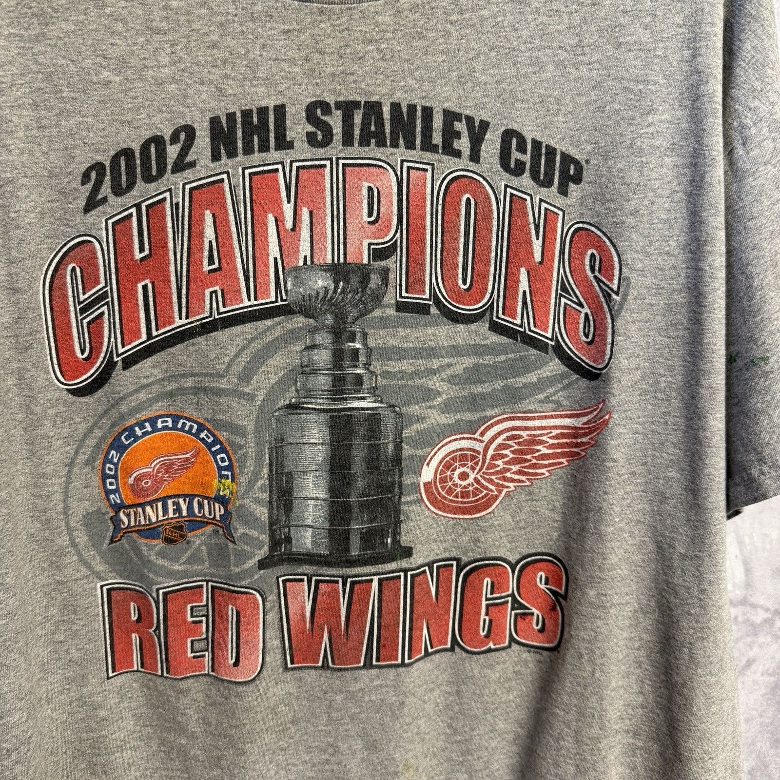 NHL Vintage Detroit Red Wings 2002 NHL Stanley Cup Champions Size US XL / EU 56 / 4 - 7 Thumbnail