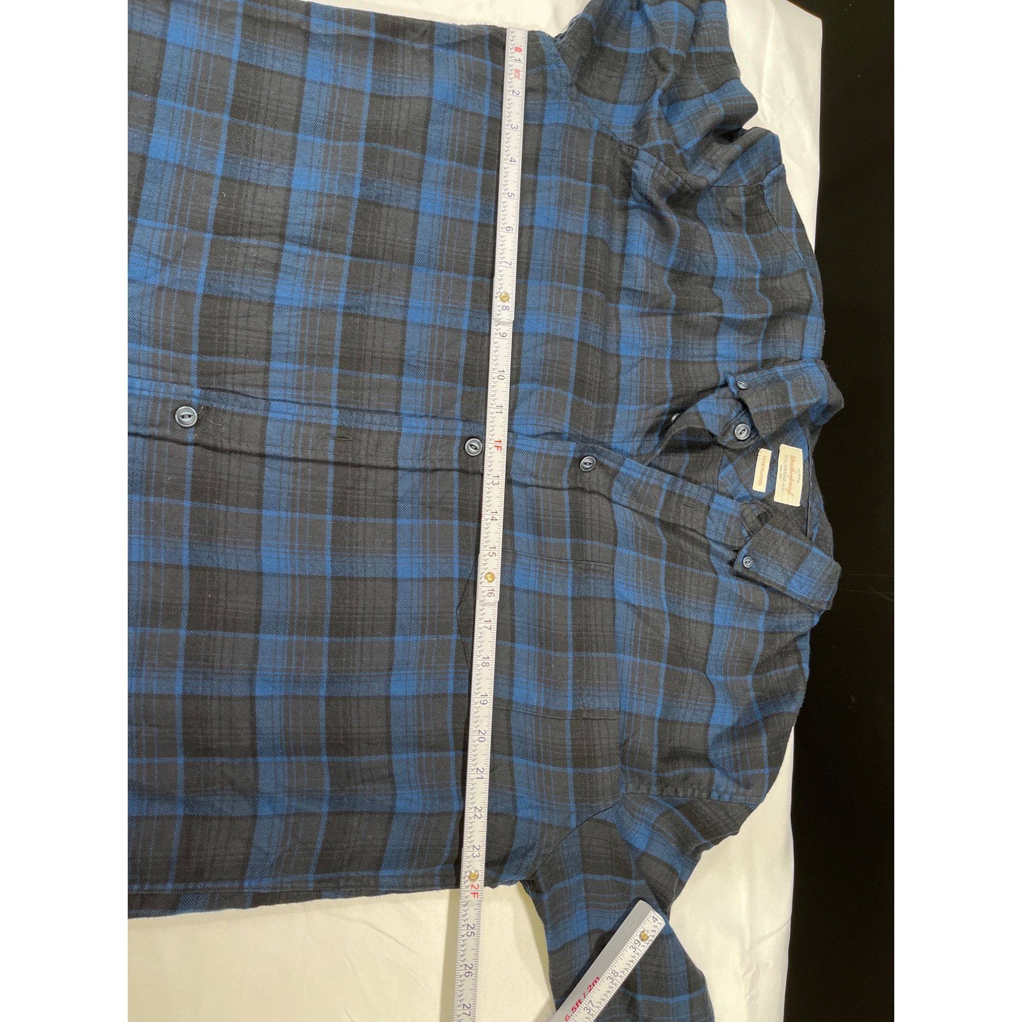 Weatherproof Weatherproof Vintage SKU 7627 Mens Blue and Black Shirt Butt Size US XL / EU 56 / 4 - 3 Thumbnail