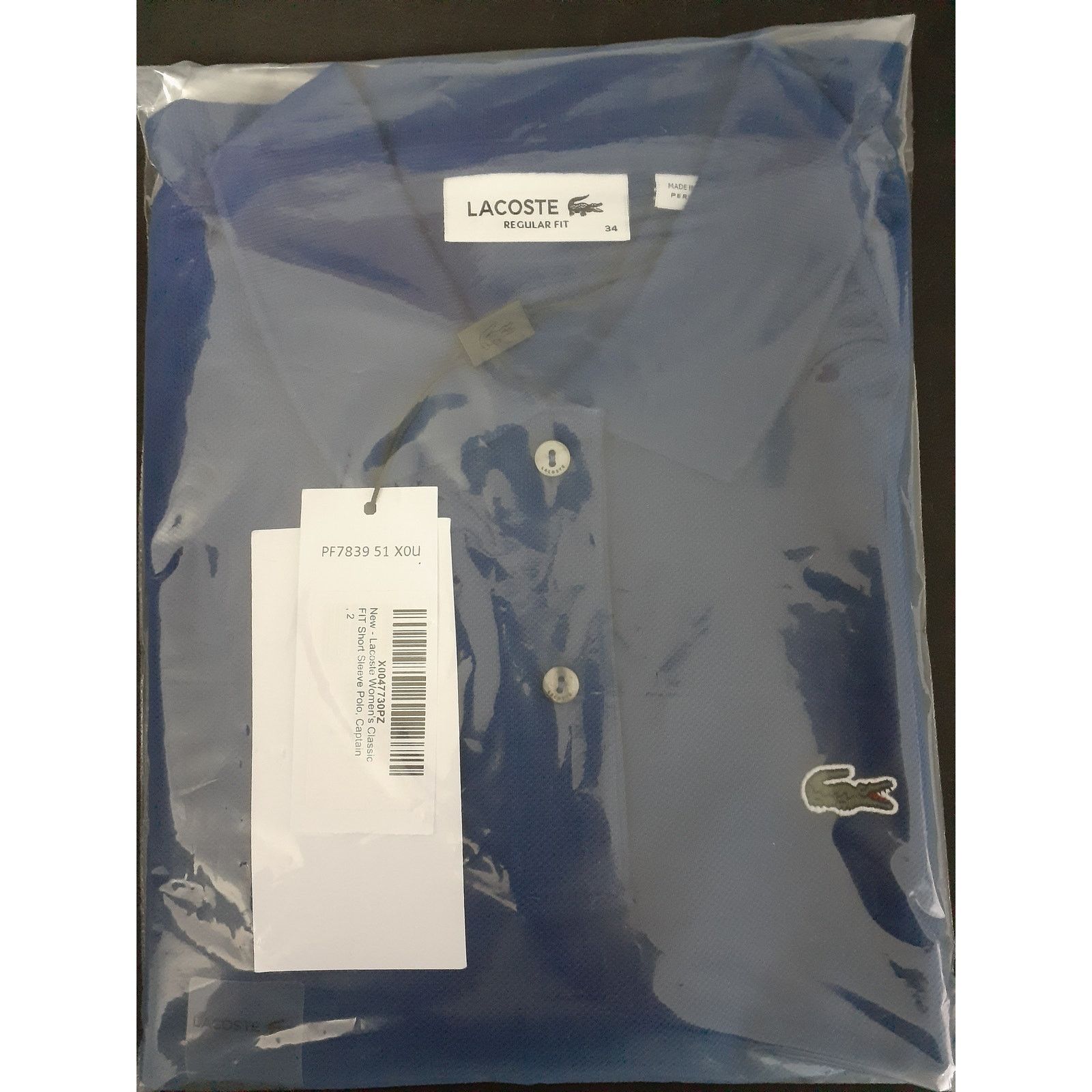 Lacoste Lacoste Women's Regular Fit Short Petit Pique Polo Blue 2 Size XS / US 0-2 / IT 36-38 - 1 Preview