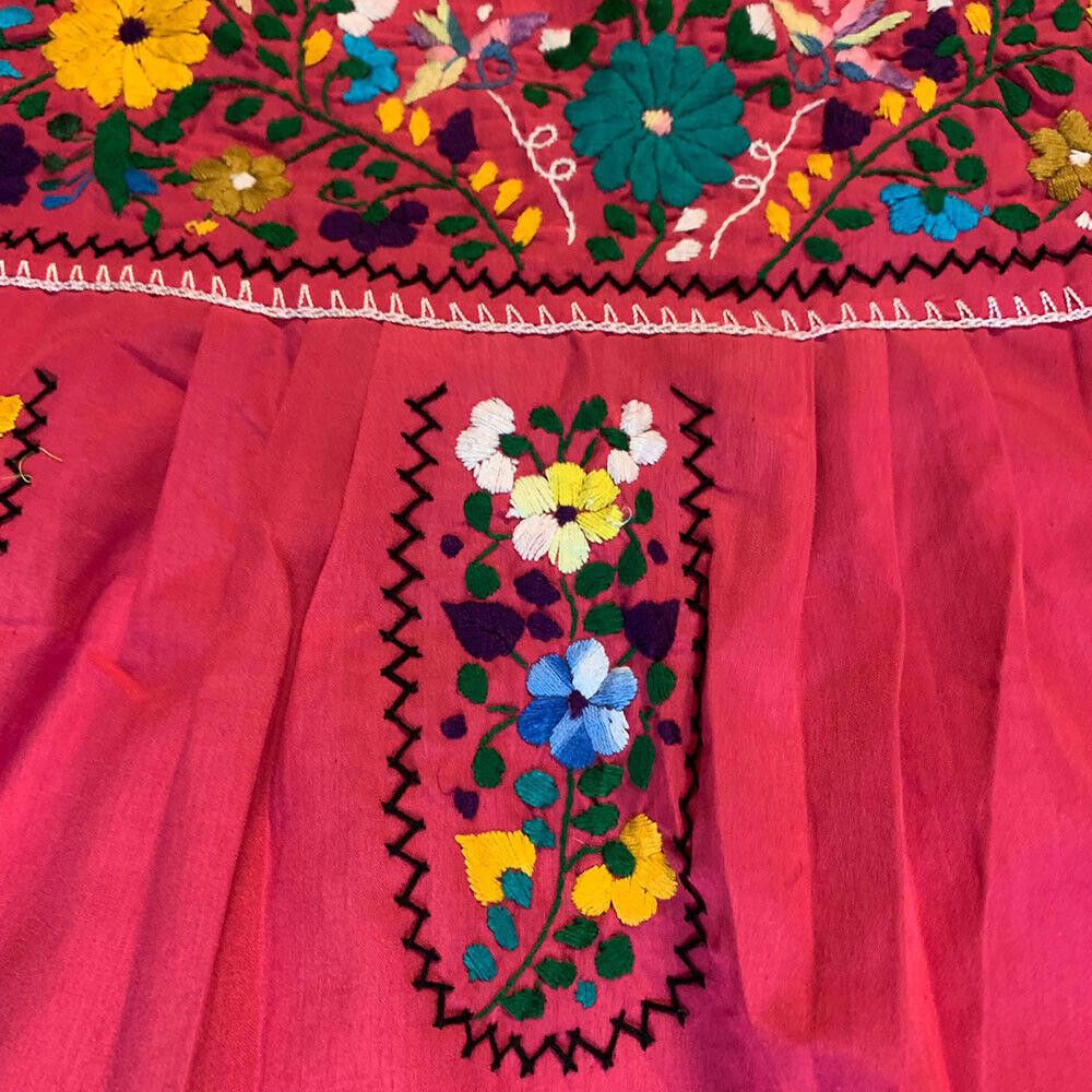 Designer Pre Owned Pink Embroidered Floral Hand Made Dress XL Size XL / US 12-14 / IT 48-50 - 4 Thumbnail