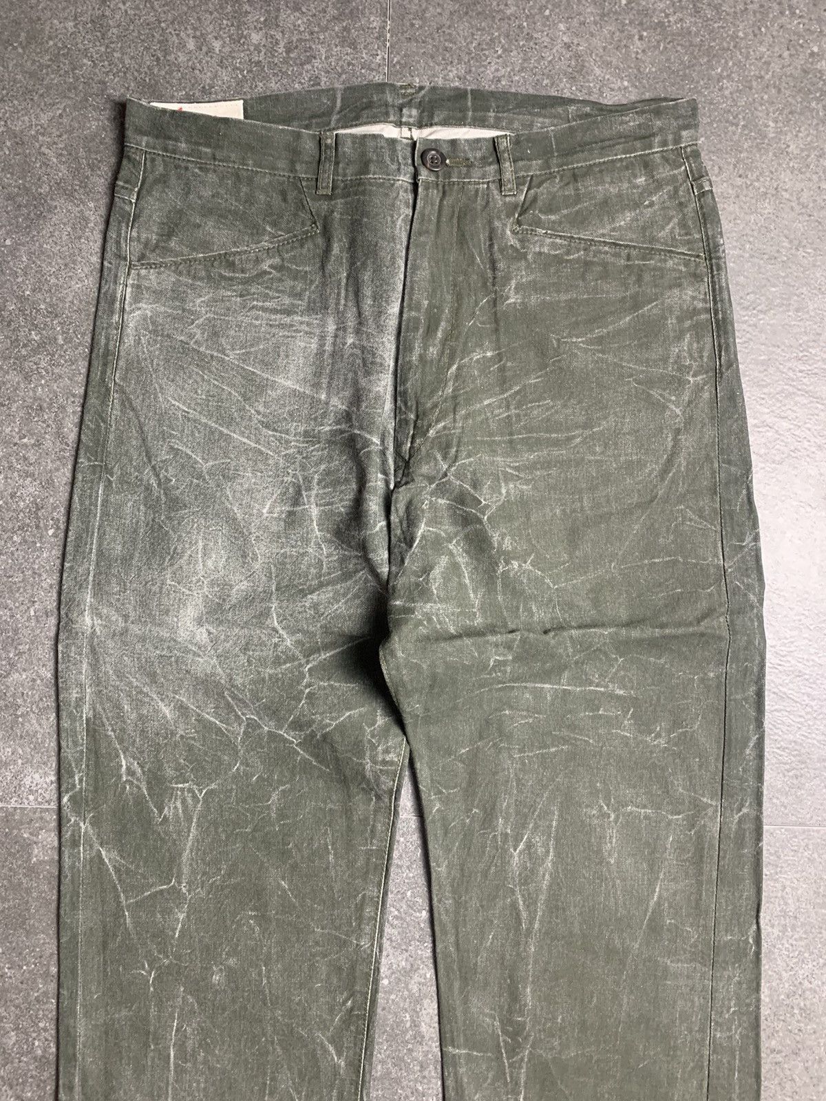 Japanese Brand 2000s ByeMRT Paris Acid Wash Pants Size US 30 / EU 46 - 3 Thumbnail