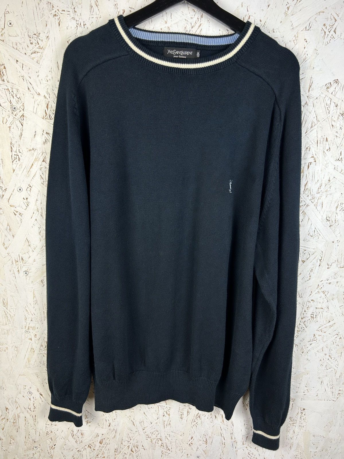 90s Vintage Yves Saint Laurent YSL Knitwear Sweater XL