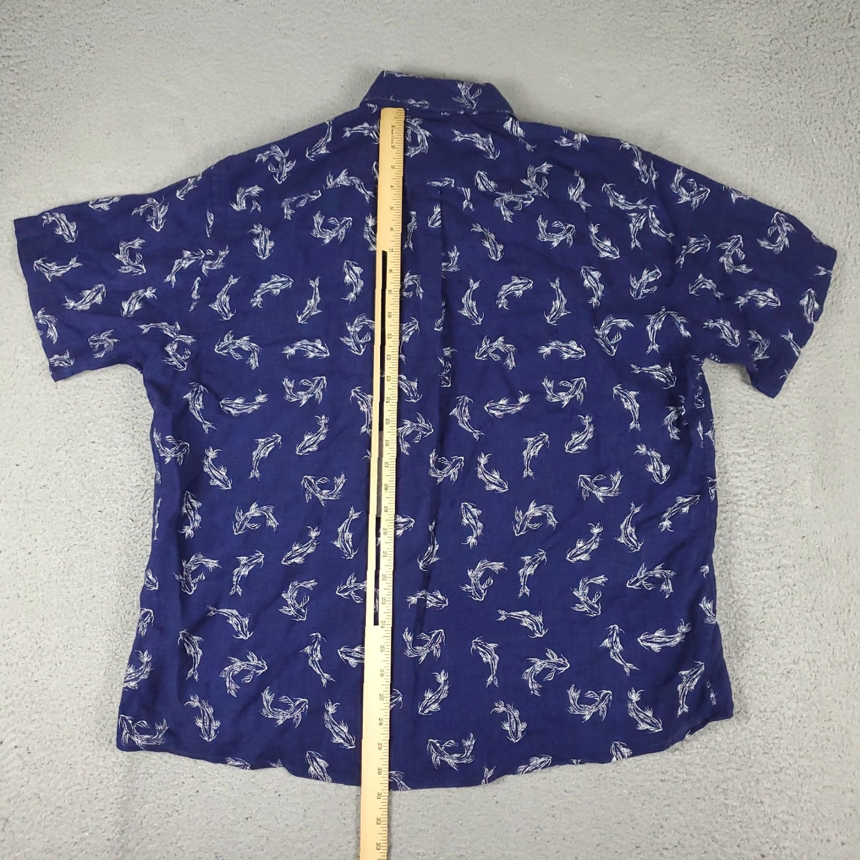 Peter Millar Peter Millar Shirt Men XL Navy Linen Button-Up Short Sleeve Size US XL / EU 56 / 4 - 4 Thumbnail
