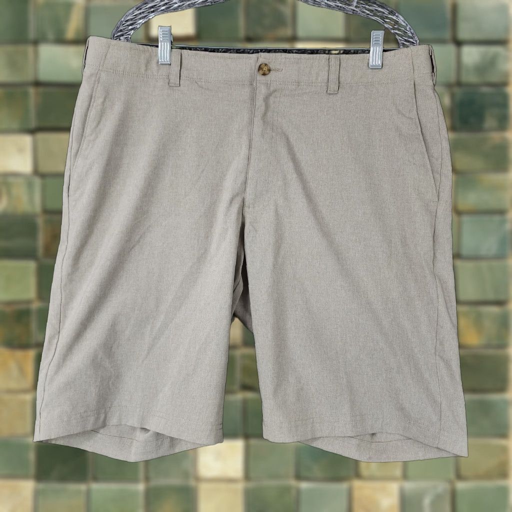 Hogan Ben Hogan Mens Browns Heathered Chino Polyester Shorts Size 38 Size US 38 / EU 54 - 1 Thumbnail