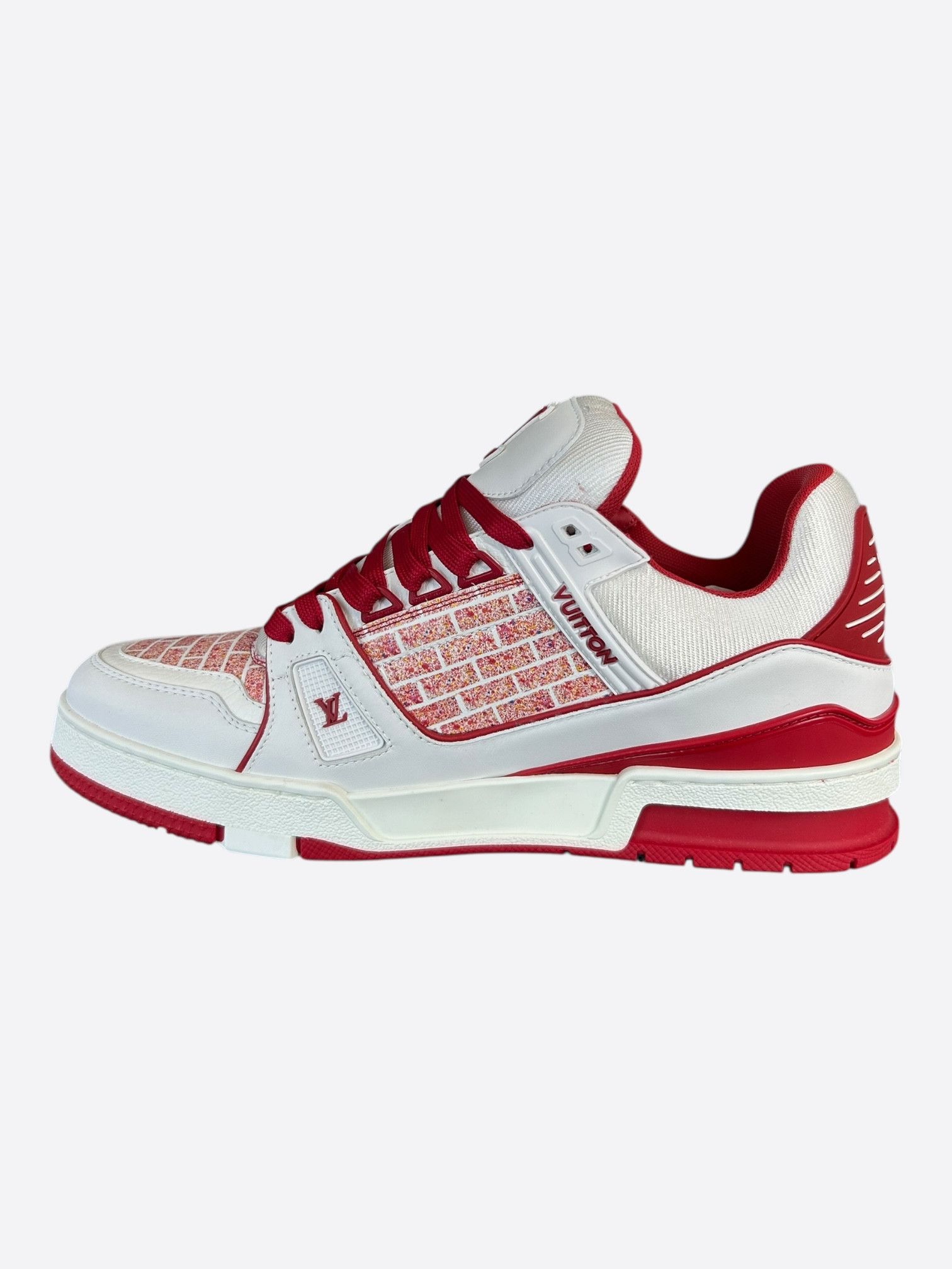Louis Vuitton Louis Vuitton Lady Pink Red & White Residence Trainers Size US 9 / EU 42 - 6 Thumbnail