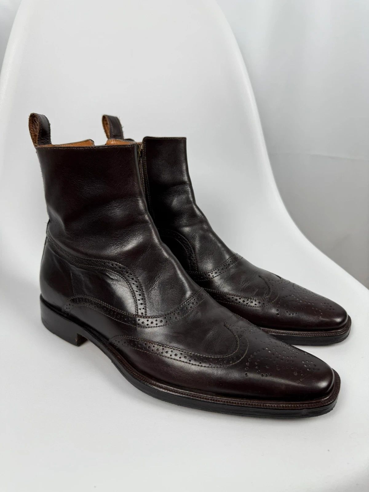 Dolce & Gabbana Dolce & Gabbana Chelsea Boots Ankle Zip Brogue sie 40.5 Size US 7.5 / EU 40-41 - 1 Thumbnail