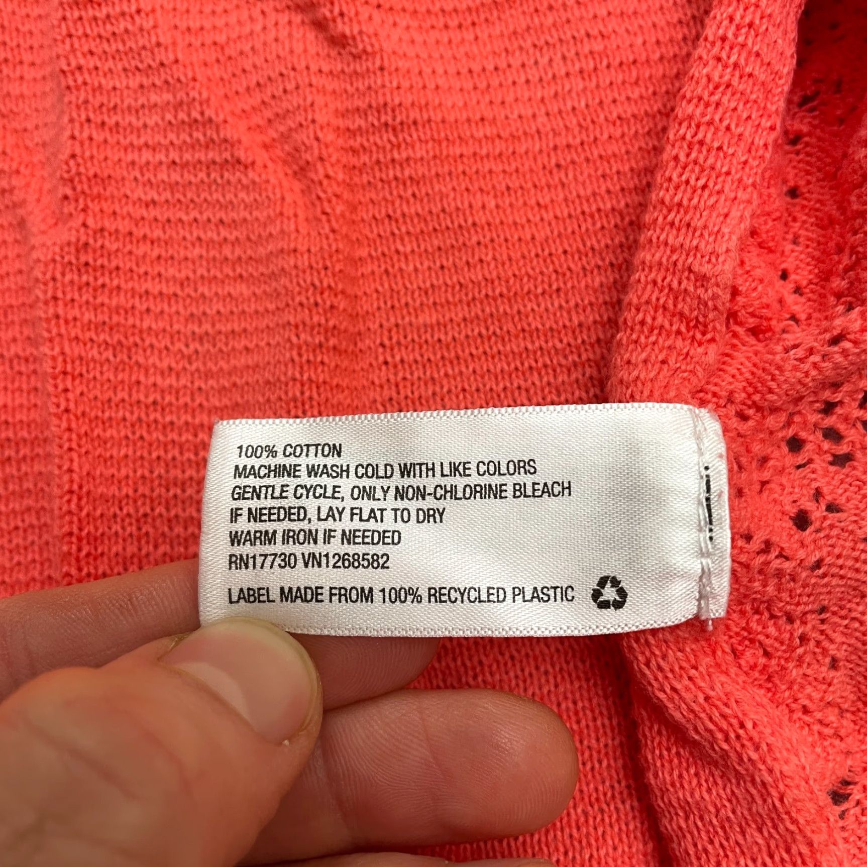 Mossimo Mossimo Open Cardigan Sweater Juniors S Orange Knit Short Sleeve Stretch Cotton Size S / US 4 / IT 40 - 4 Thumbnail