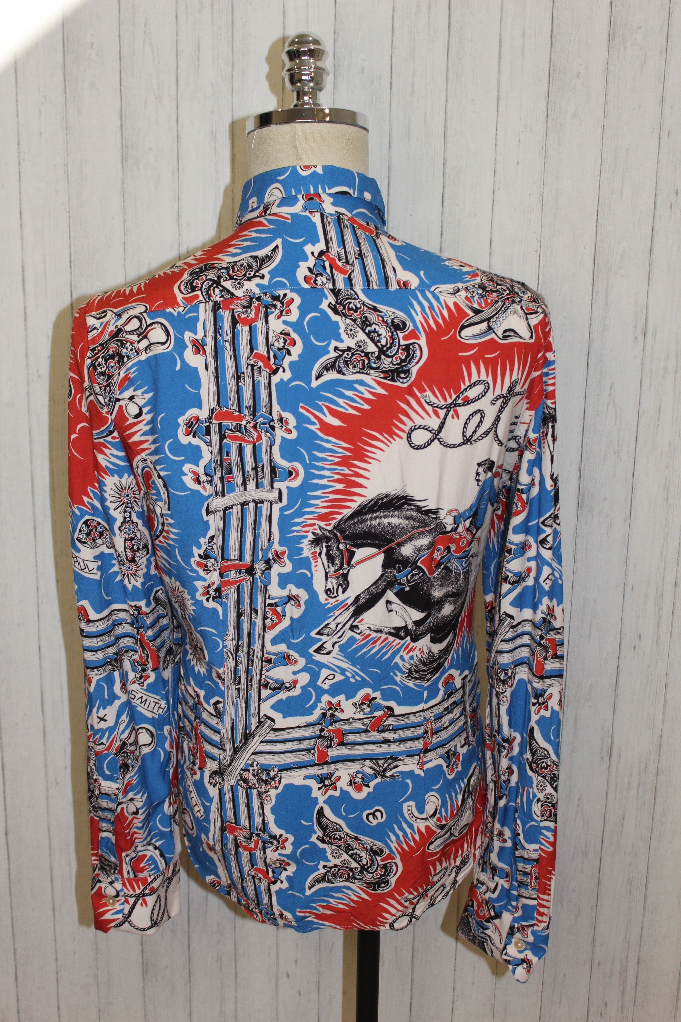 Paul Smith Men's Paul Smith Cowboy Long Sleeve Shirt Size L Size US L / EU 52-54 / 3 - 6 Thumbnail