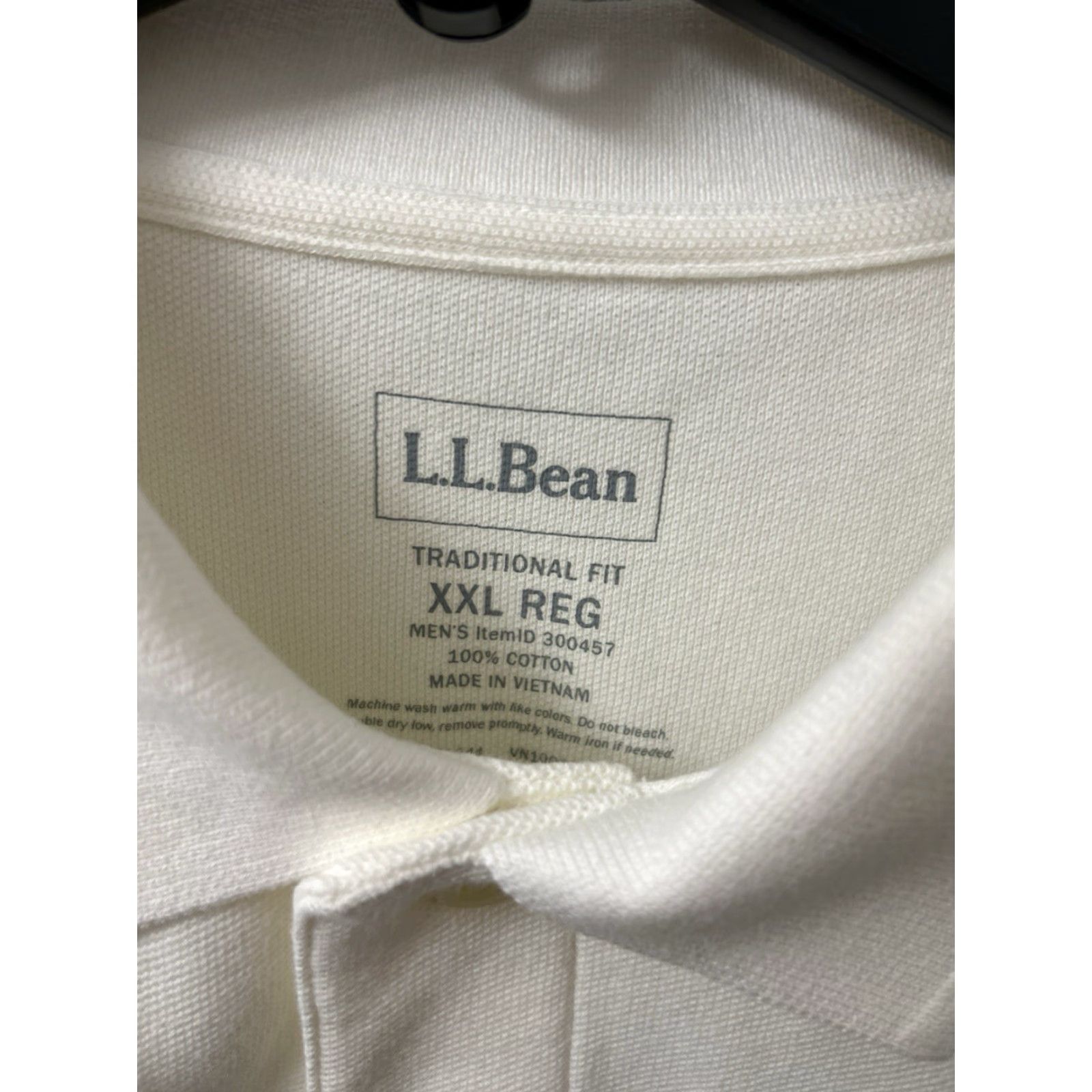 Vintage LL Bean Double L Polo Shirt Mens 2XL White Pocket Traditional S/S cotton 300457 Size US XXL / EU 58 / 5 - 6 Thumbnail