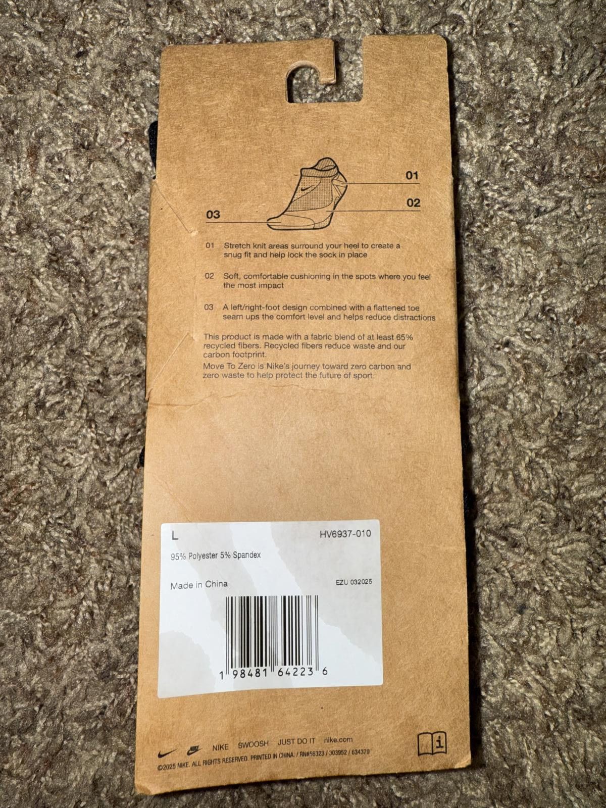 Nike Nike Running Midweight No-Show Socks (1 Pair) Size ONE SIZE - 4 Thumbnail