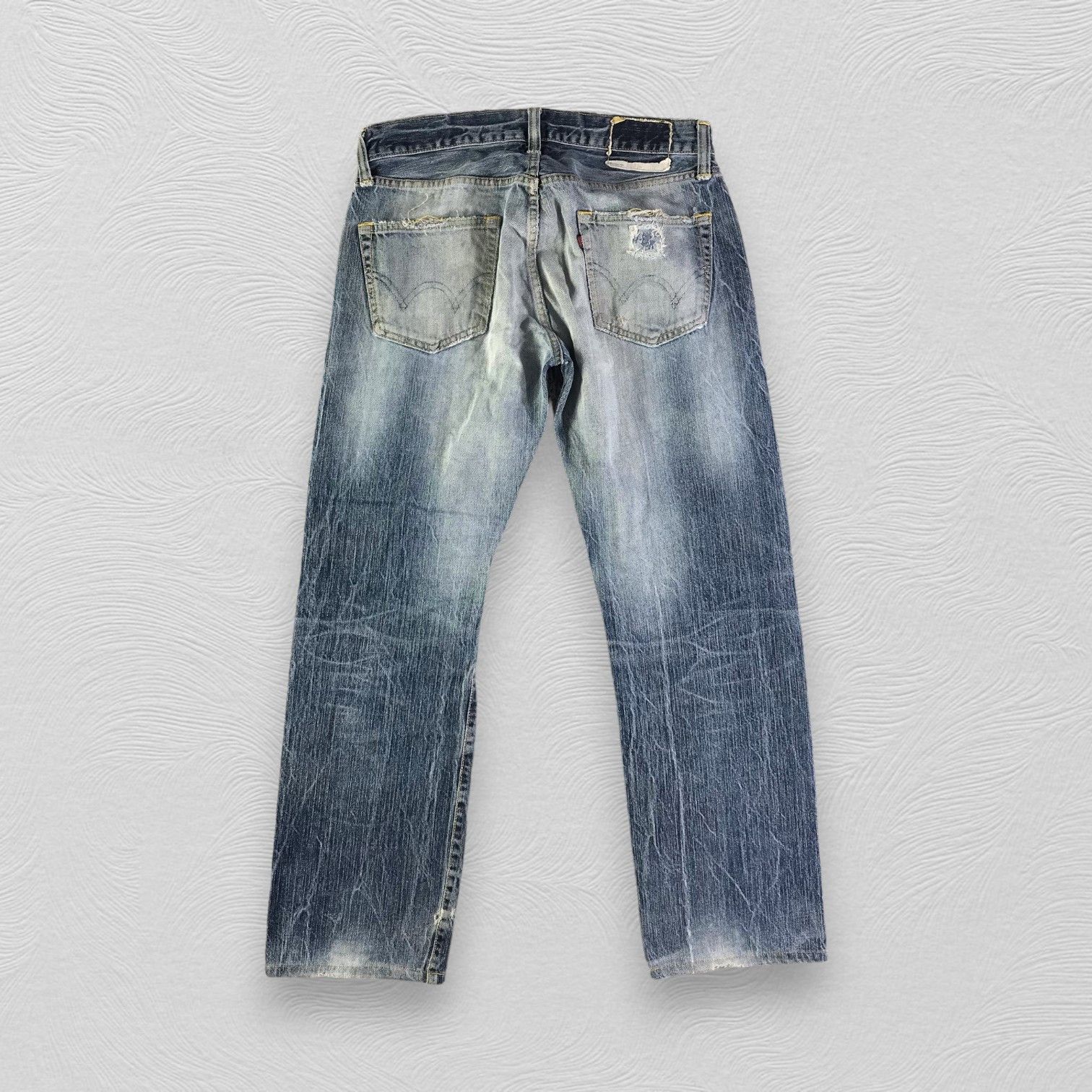 Edwin Vintage Ripped Edwin Jeans Patchwork Denim KJ2475 Size US 32 / EU 48 - 2 Thumbnail