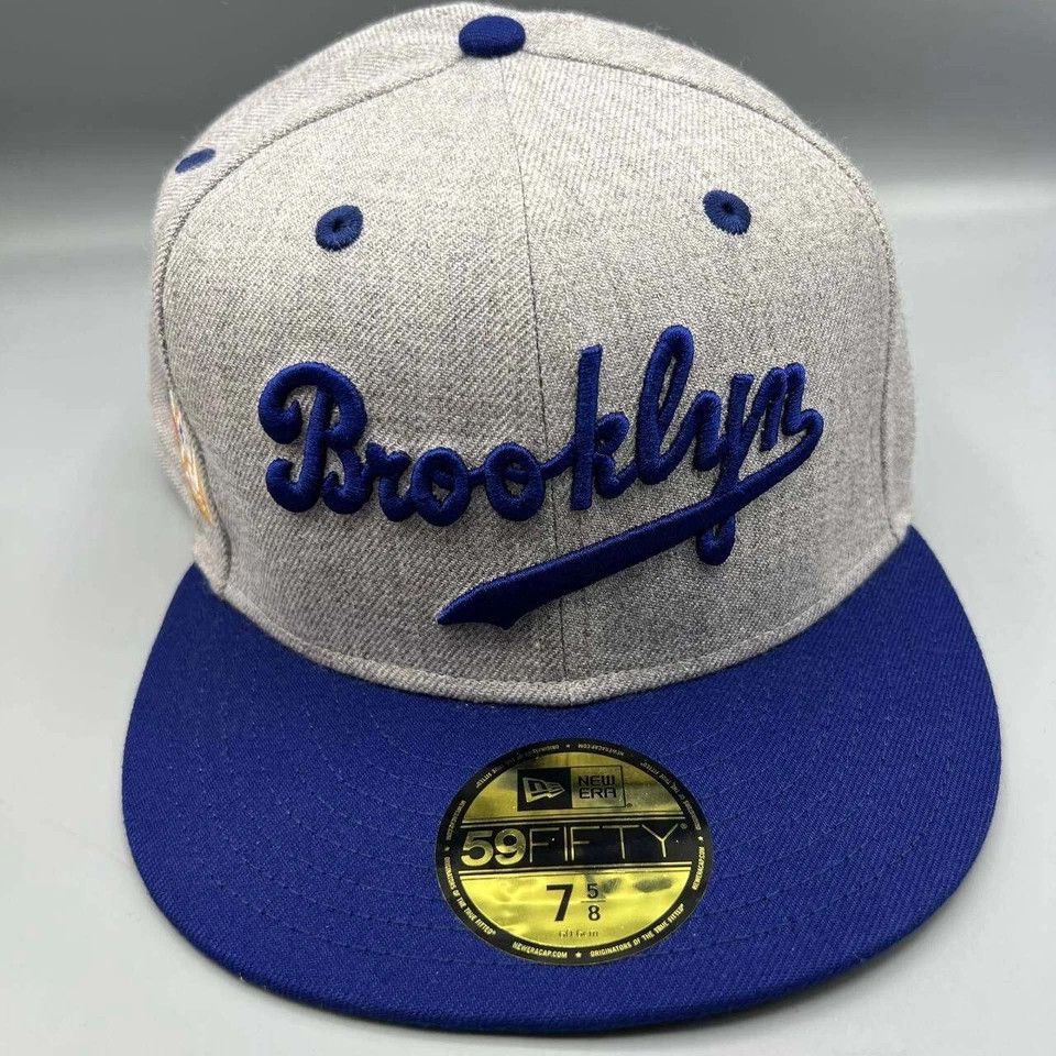New Era Brooklyn Dodgers Hat Men 7 5/8 Jackie Robinson MLB Fitted Size ONE SIZE - 3 Thumbnail