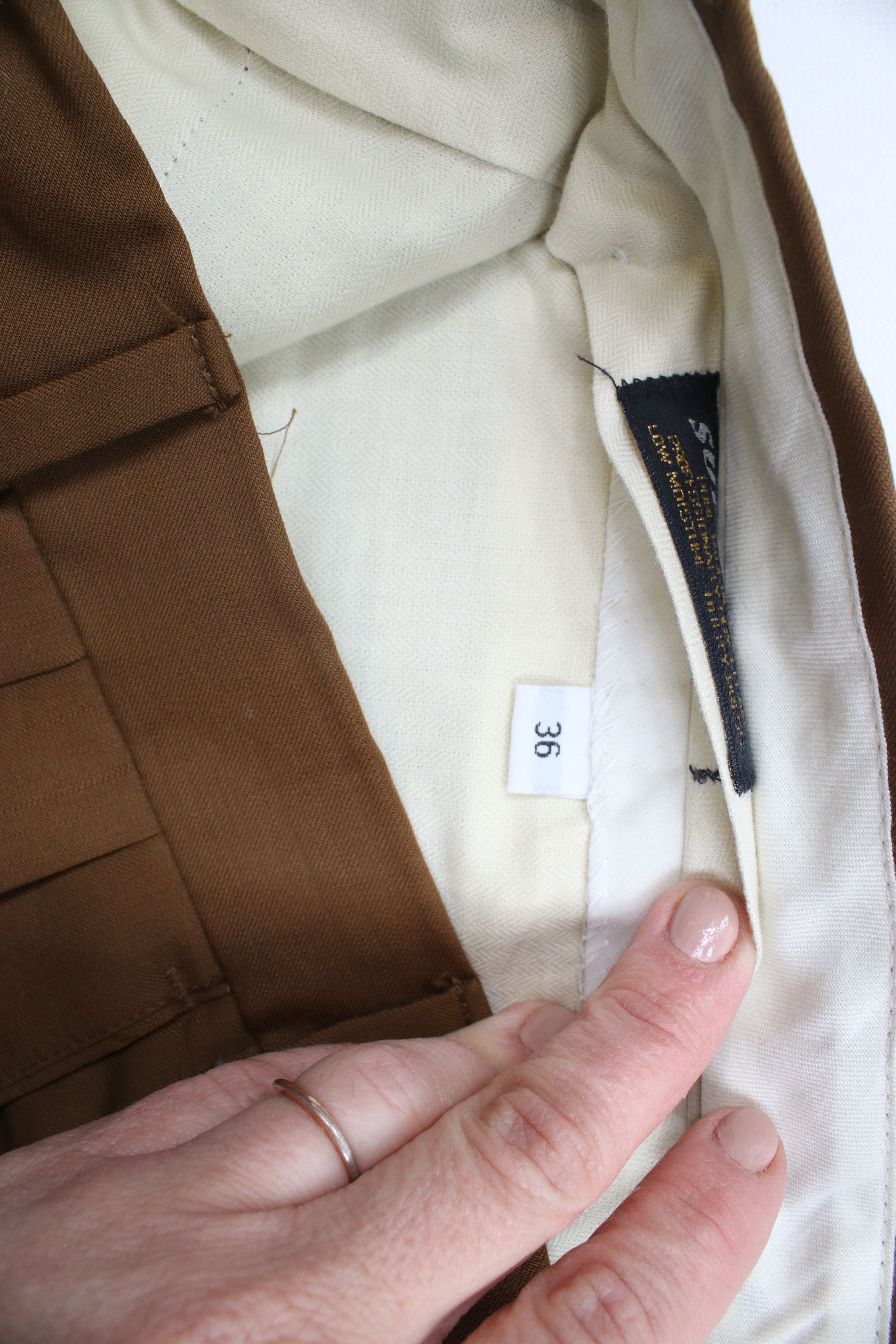 Vintage Vintage 90s Streetwear Wide Leg Super 100s Wool Chino Pants Size US 36 / EU 52 - 8 Thumbnail