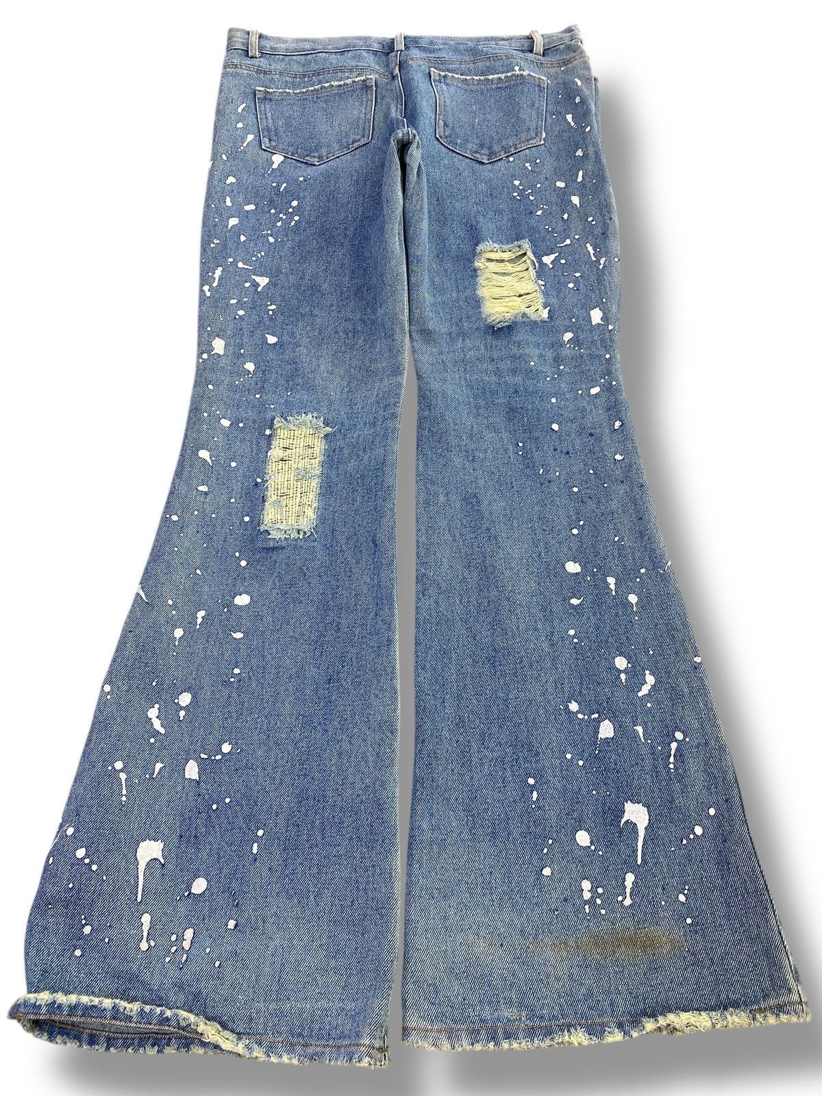 Japanese Brand Japanese Brand Ripped Paint Platter Style Flare Jeans Size US 30 / EU 46 - 3 Thumbnail