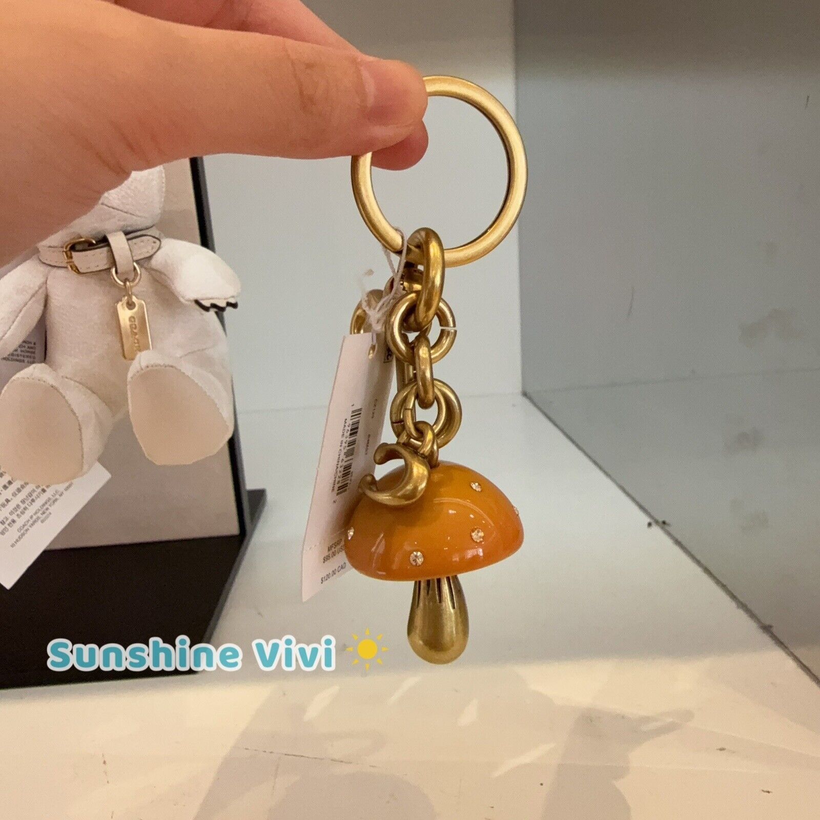 NWT Coach 3D Mushroom Bag Charm Keychain Key Fob CZ123 Miscellaneous