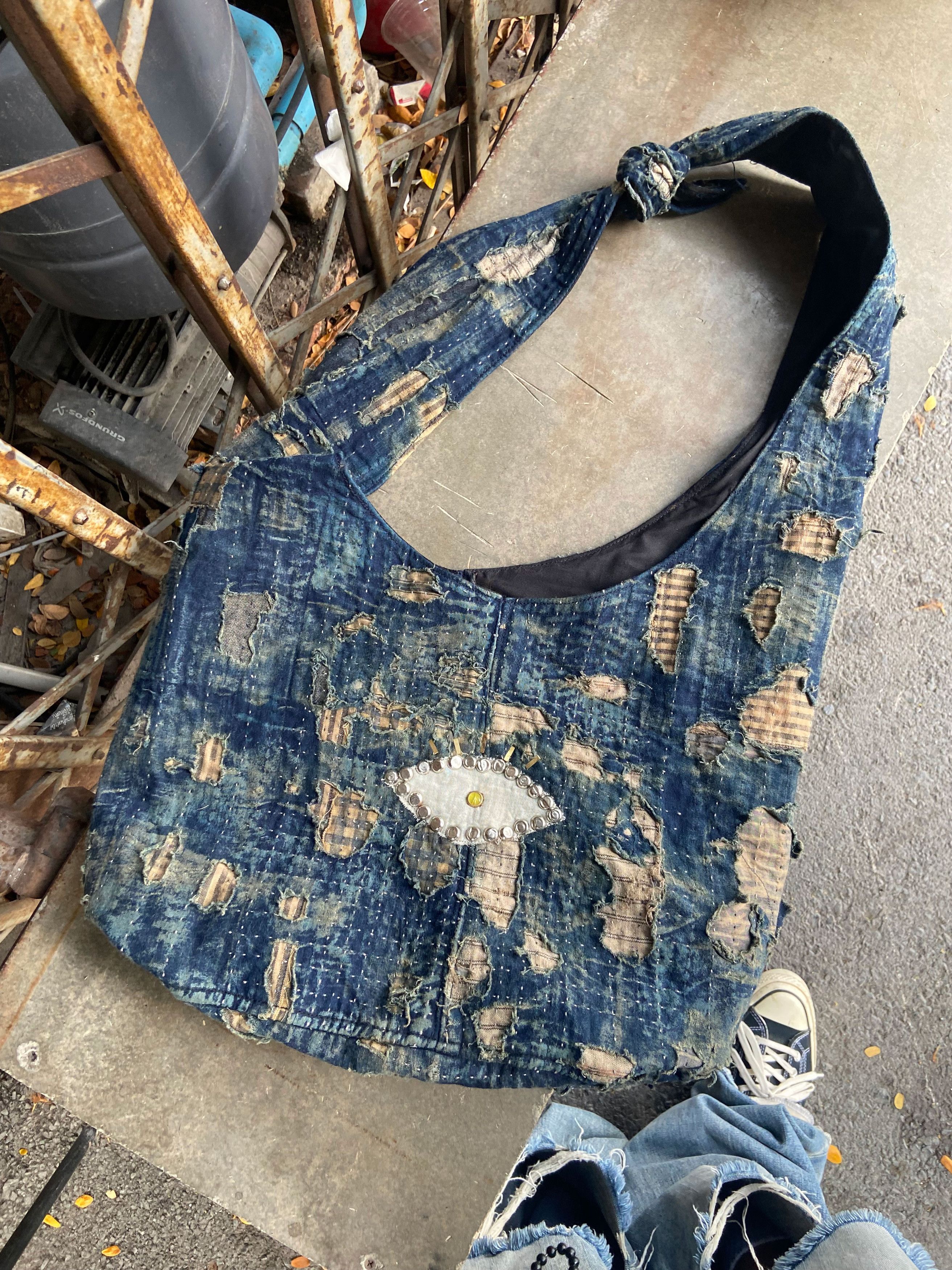 Kapital Kapital boro sashiko patchworks tote bag | Grailed