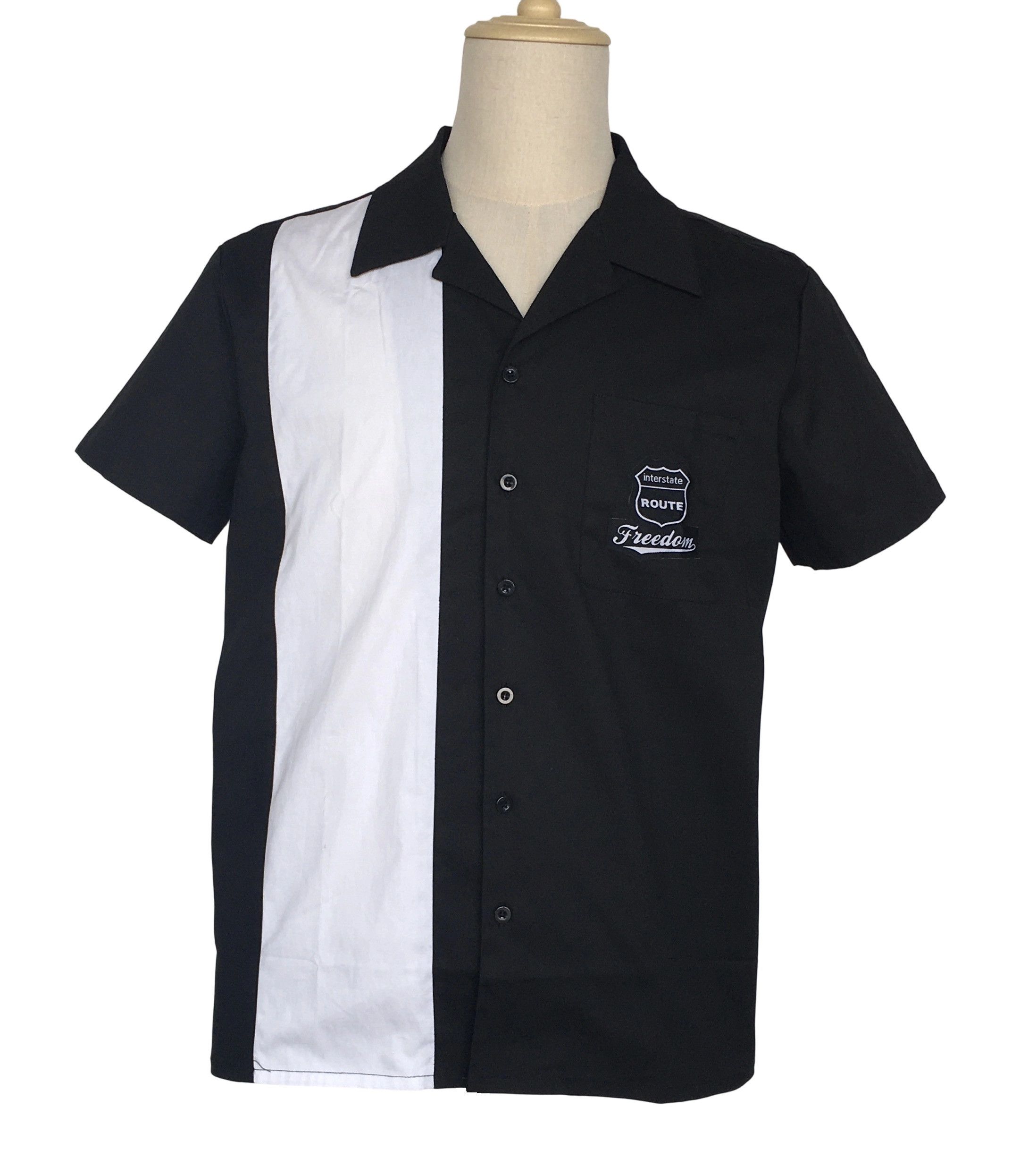 Other Black Men Shirts Patch Pocket White Panel Vintage Style Size US XXL / EU 58 / 5 - 1 Thumbnail