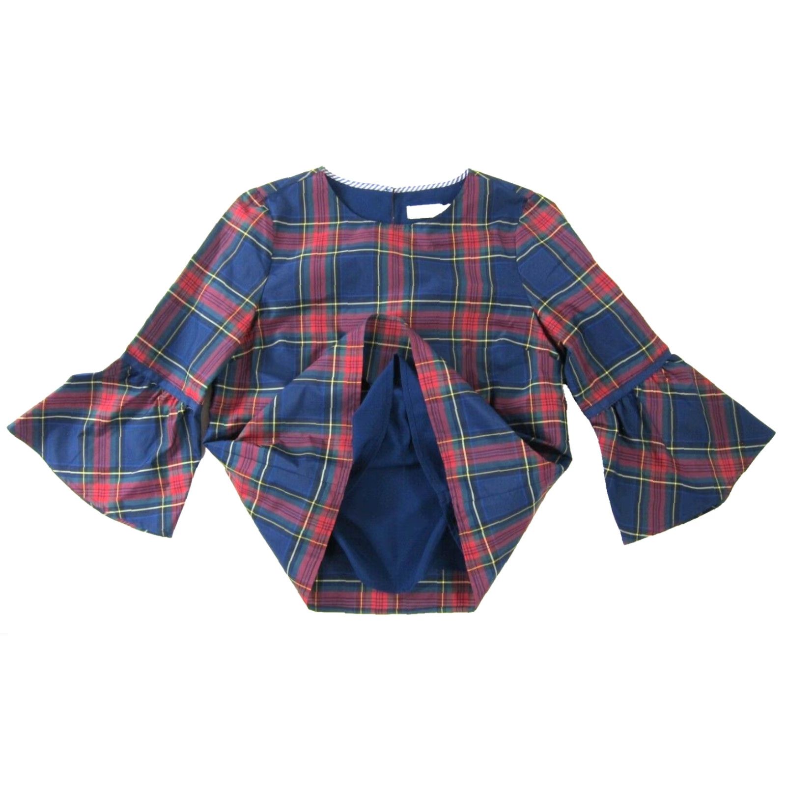 Vineyard Vines Vineyard Vines Plaid 3/4 Sleeve Blouse Tunic Green 4 Women Blouse Size S / US 4 / IT 40 - 5 Thumbnail