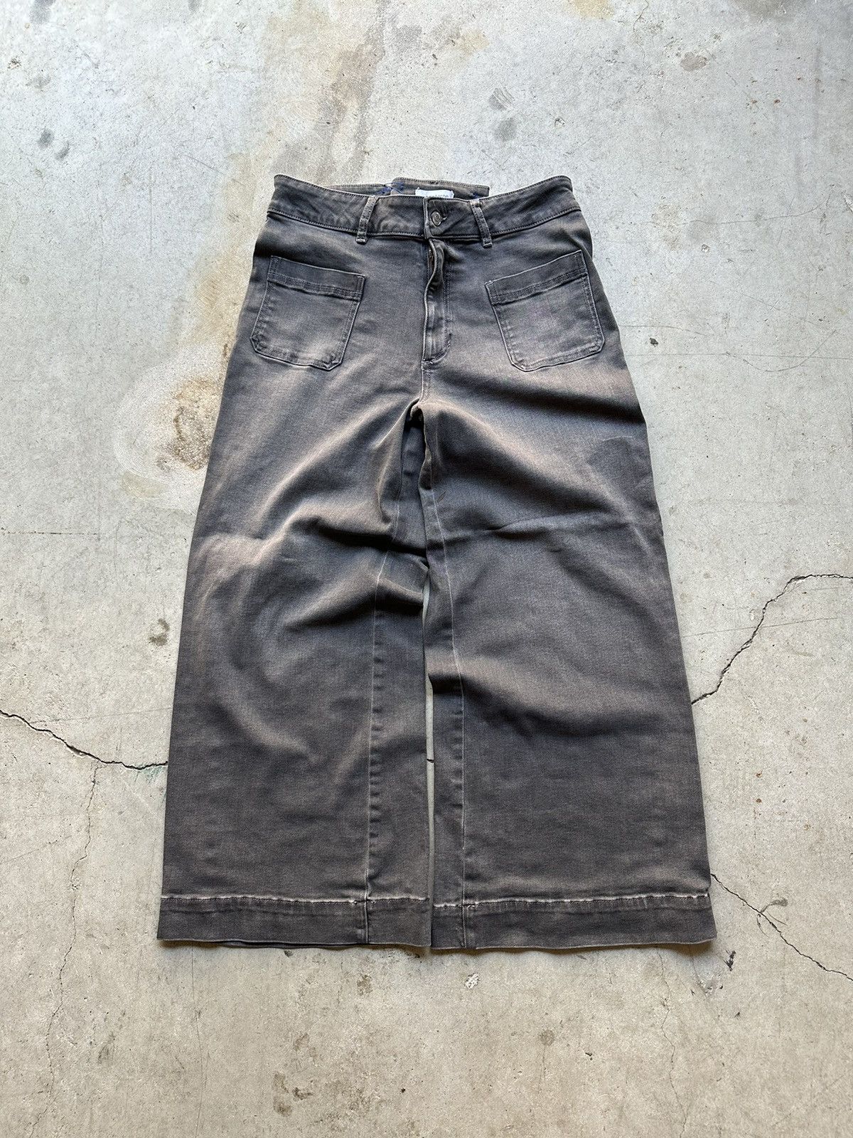 Balenciaga Y2K Vintage Black wide leg jeans Size 34" / US 12 / IT 48 - 2 Thumbnail