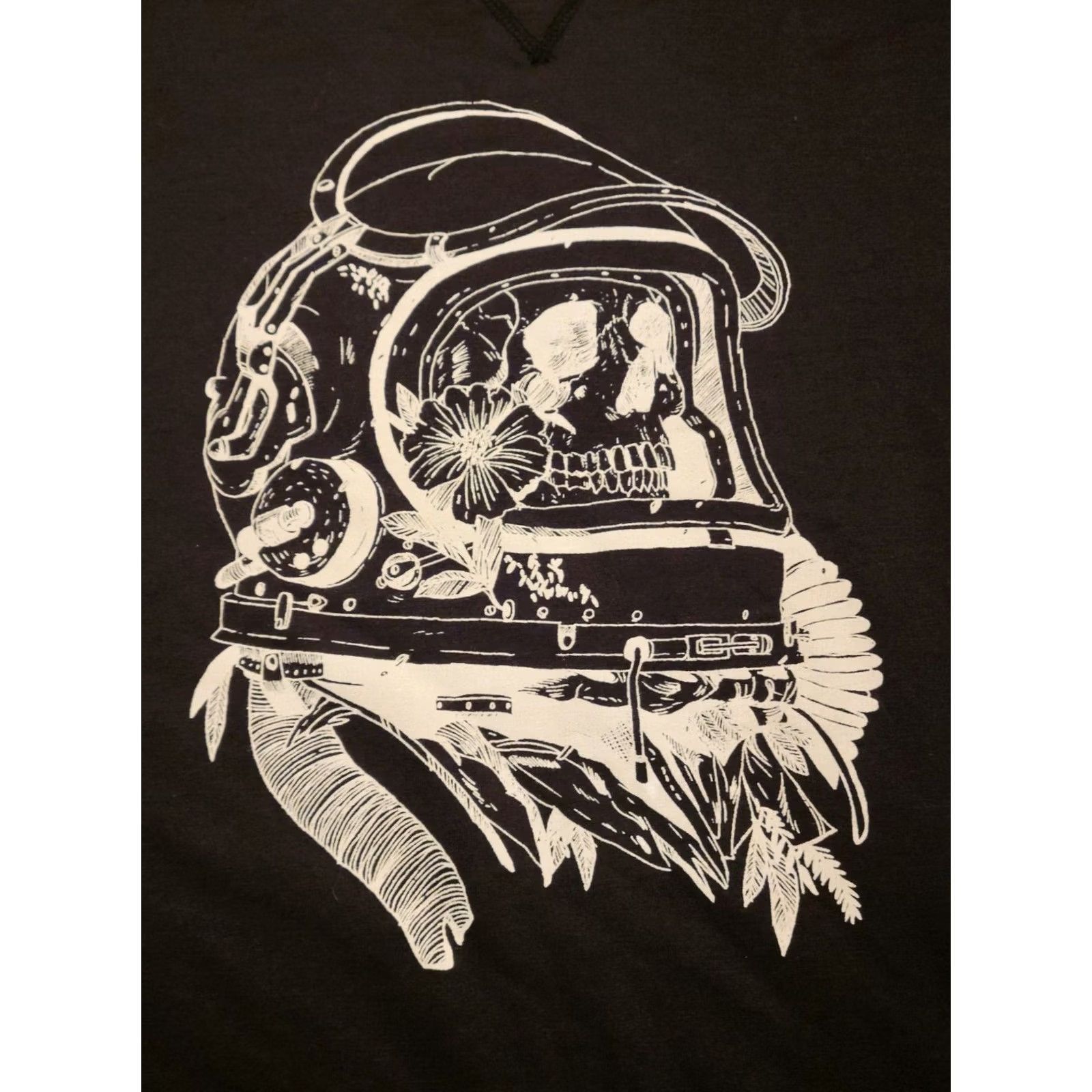 Robert Graham Robert Graham Men's Black Astronaut Skull Knit Long Sleeve Shirt Size 2XL XXL Size US XXL / EU 58 / 5 - 4 Thumbnail