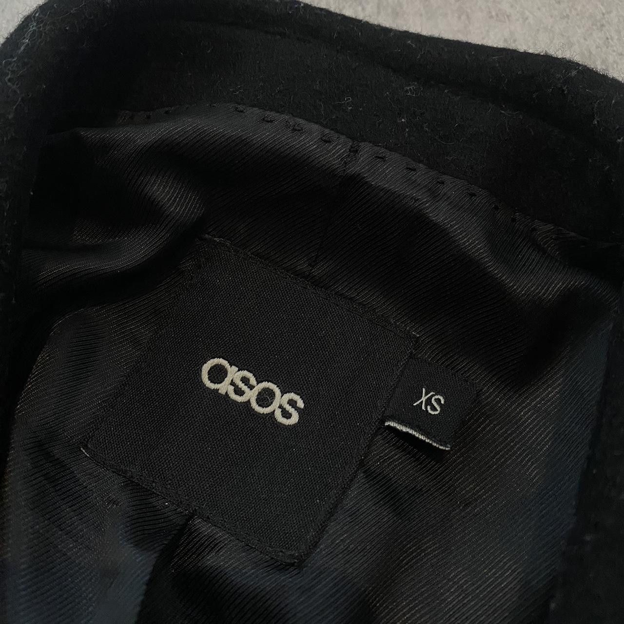 Asos Black ASOS wool blend coat #wintercoat Size US S / EU 44-46 / 1 - 4 Thumbnail