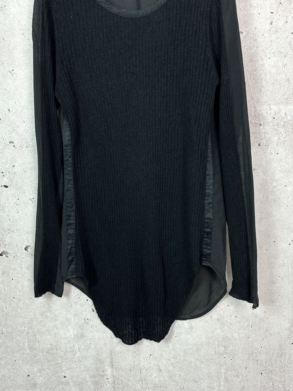 Rag & Bone × Vintage Rag&Bone Wool Silk Blended Black Ribbed Long Sleeve Sweater Size S / US 4 / IT 40 - 3 Thumbnail