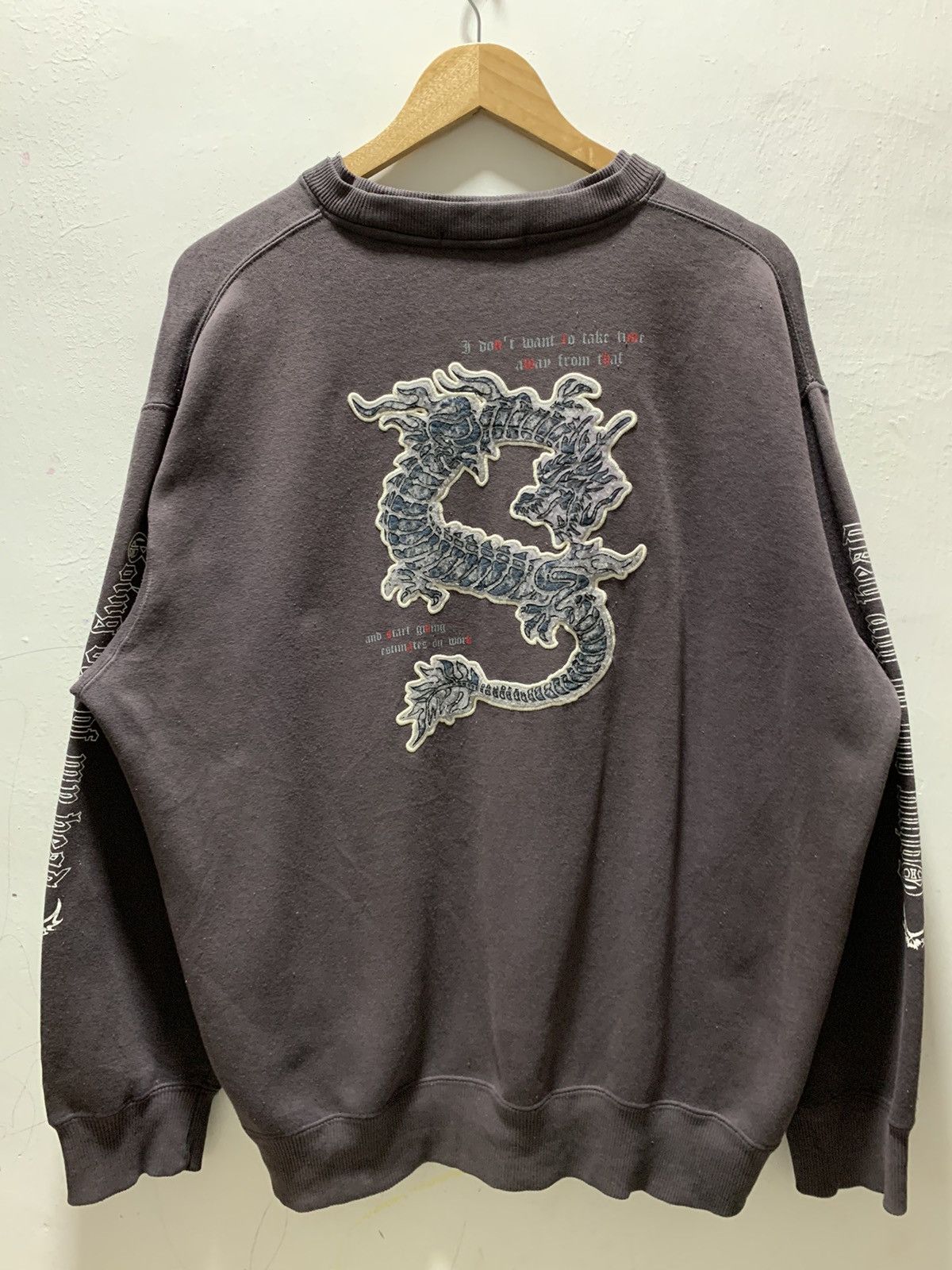 Japanese Brand Vintage Proposition II Sweatshirt Dragon Poem Size US XXL / EU 58 / 5 - 1 Thumbnail