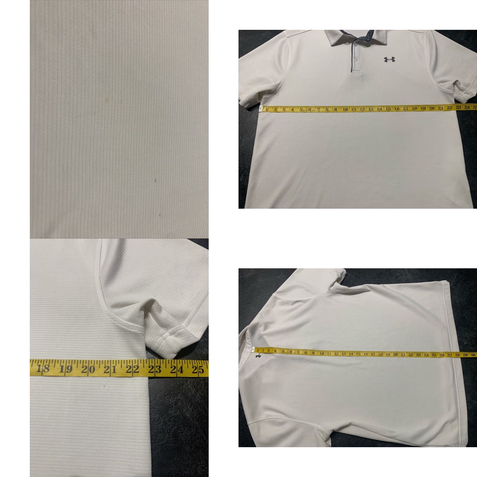Under Armour VINTAGE Under Armour Golf Polo Shirt Men’s Large White Short Sleeve Casual Breathable Moisture Wicking 90s Logo Size US L / EU 52-54 / 3 - 8 Thumbnail