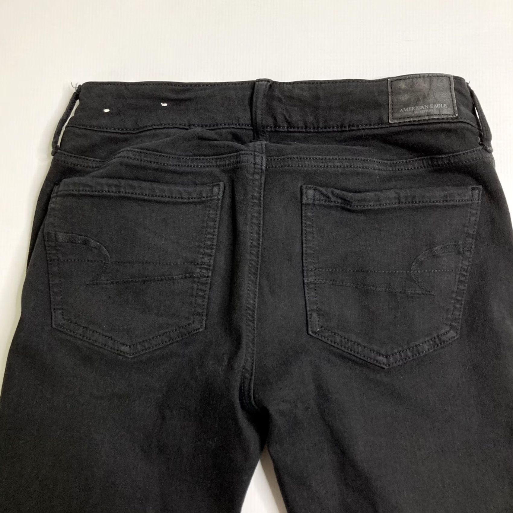 American Eagle Outfitters American Eagle Outfitters Jegging Jeans Size 2 Black Super Stretch Distressed 5-Pocket Denim Women’s Skinny Regular Rise 27x29 Shoes: Belt Loops Logo Size 26" / US 2 / IT 38 - 4 Thumbnail