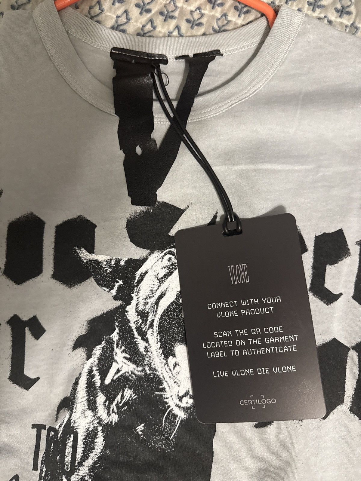 Vlone Vlone Bite Before You Bark tee Gray size SM Size US S / EU 44-46 / 1 - 3 Thumbnail