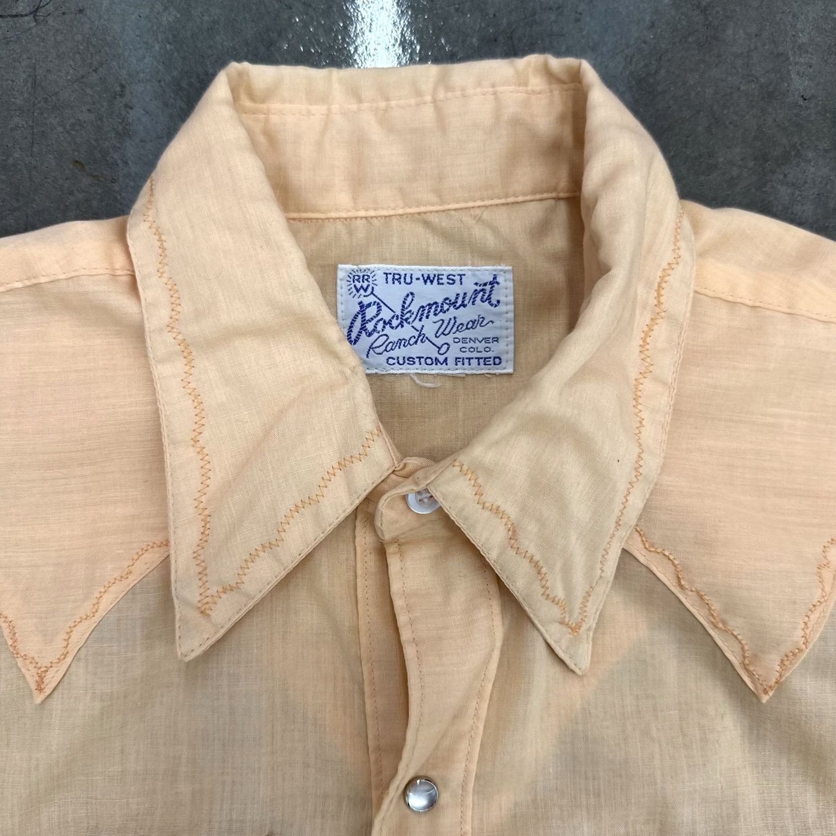 Vintage VINTAGE Rockmount Shirt Pearl Snap Rockabilly Cowboy Western Orange L Mens 70s 60s Rockabilly Look Polycotton Long Sleeve Regular Size US L / EU 52-54 / 3 - 2 Thumbnail