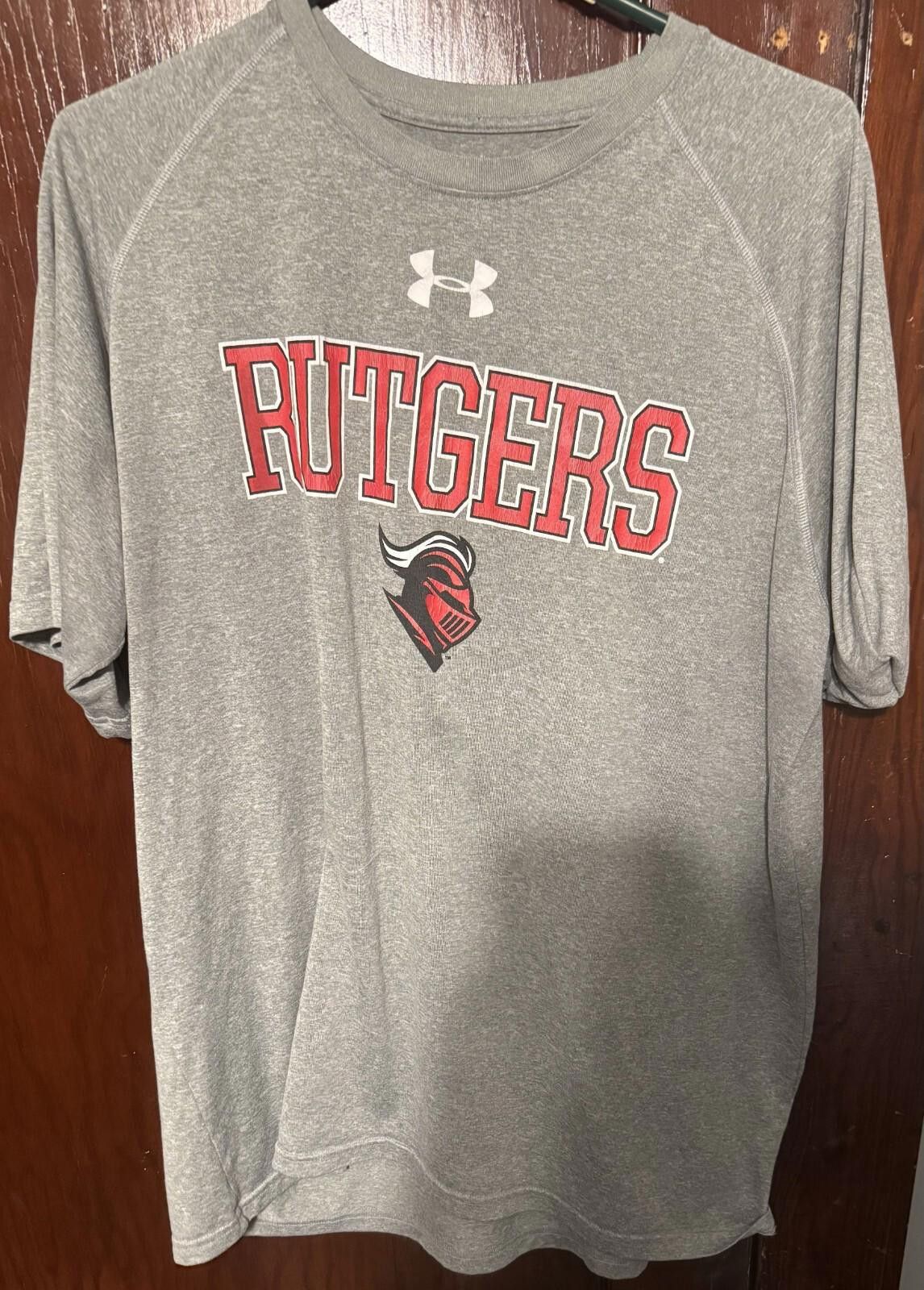Under Armour Rutgers Scarlet Knights Under Armour T-Shirt Men's XL Gray Size ONE SIZE - 1 Thumbnail