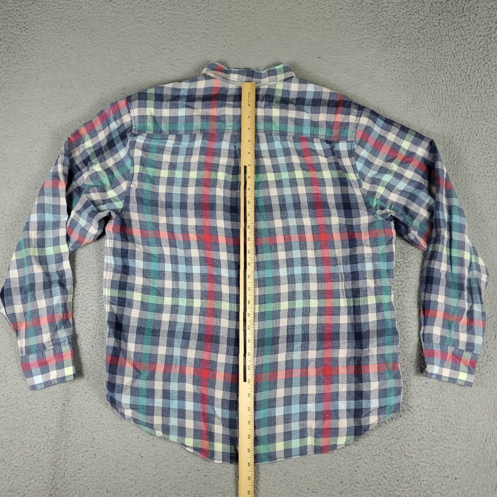 Tommy Bahama VINTAGE Tommy Bahama Shirt Mens Large Blue Linen Plaid Button-Up Long Sleeve Casual Classic Plaid Beach Modern Adult Mens Size US L / EU 52-54 / 3 - 3 Thumbnail