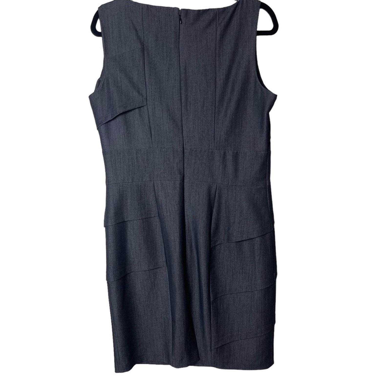 Calvin Klein Calvin Klein Multi Tiered Sleeveless Shift Dress Gray 12 Size XL / US 12-14 / IT 48-50 - 4 Thumbnail