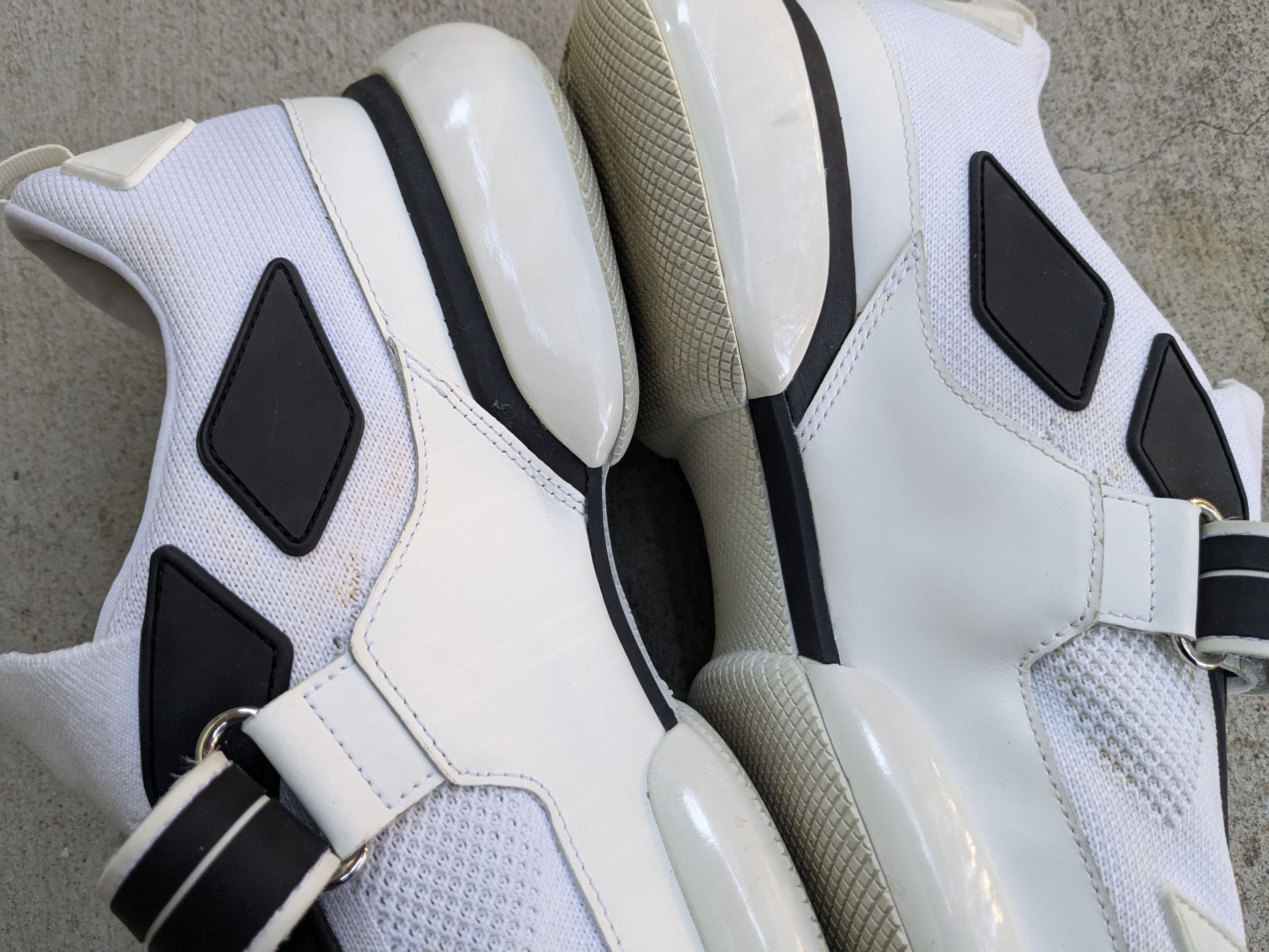 Prada Prada Cloudbust Sneakers White Black 11.5 Straps Low Tops Size US 11.5 / EU 44-45 - 11 Thumbnail