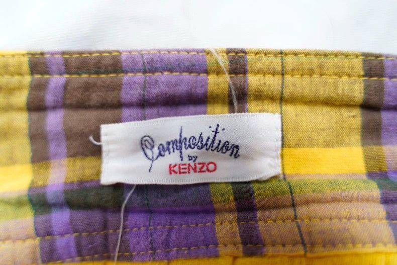 Kenzo KENZO Vintage yellow and purple checkered straps half skir Size 25" / US 0 / IT 36 - 7 Thumbnail