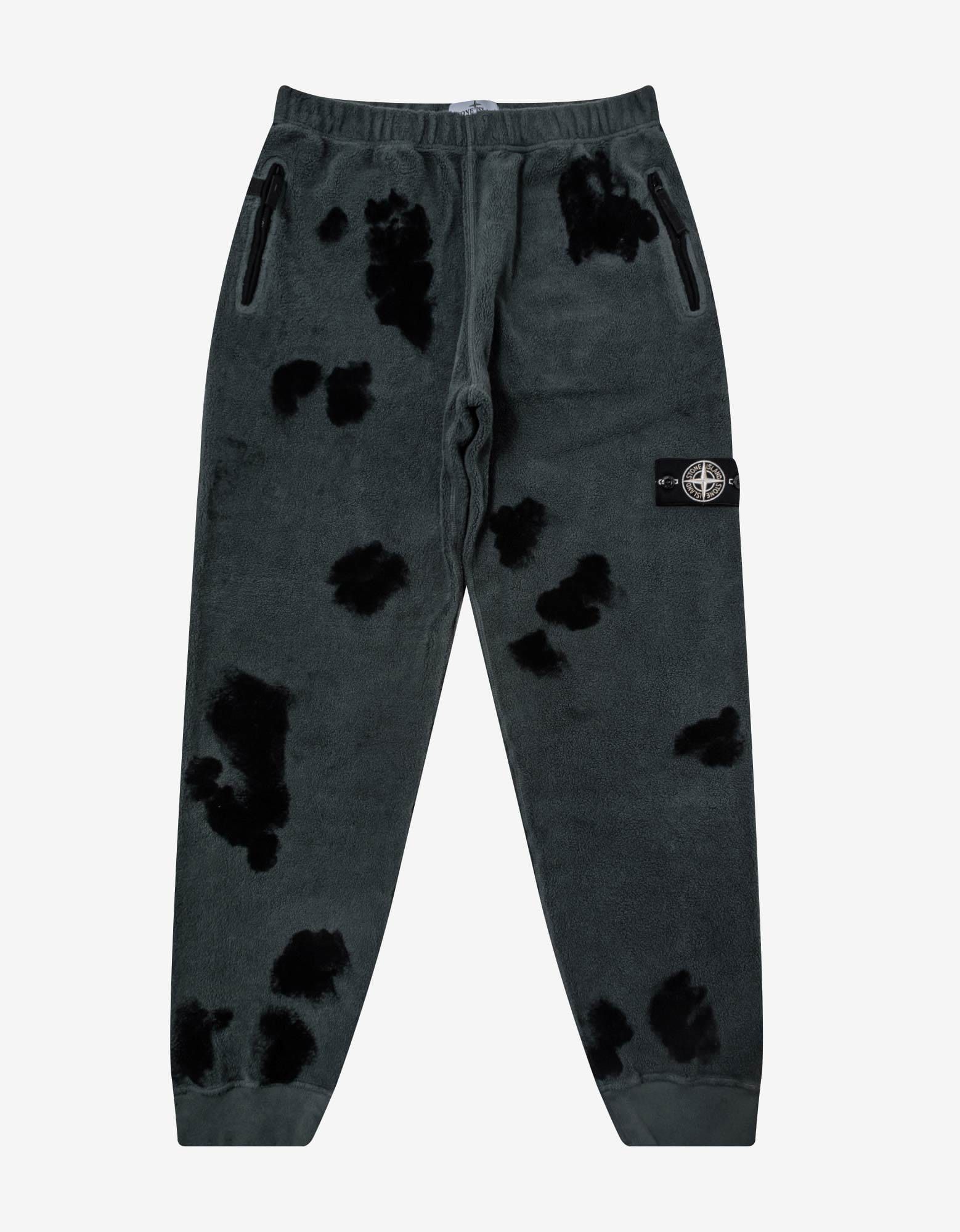 image of Stone Island Grey Garment Dyed Fleece Pants, Men's (Size 32)