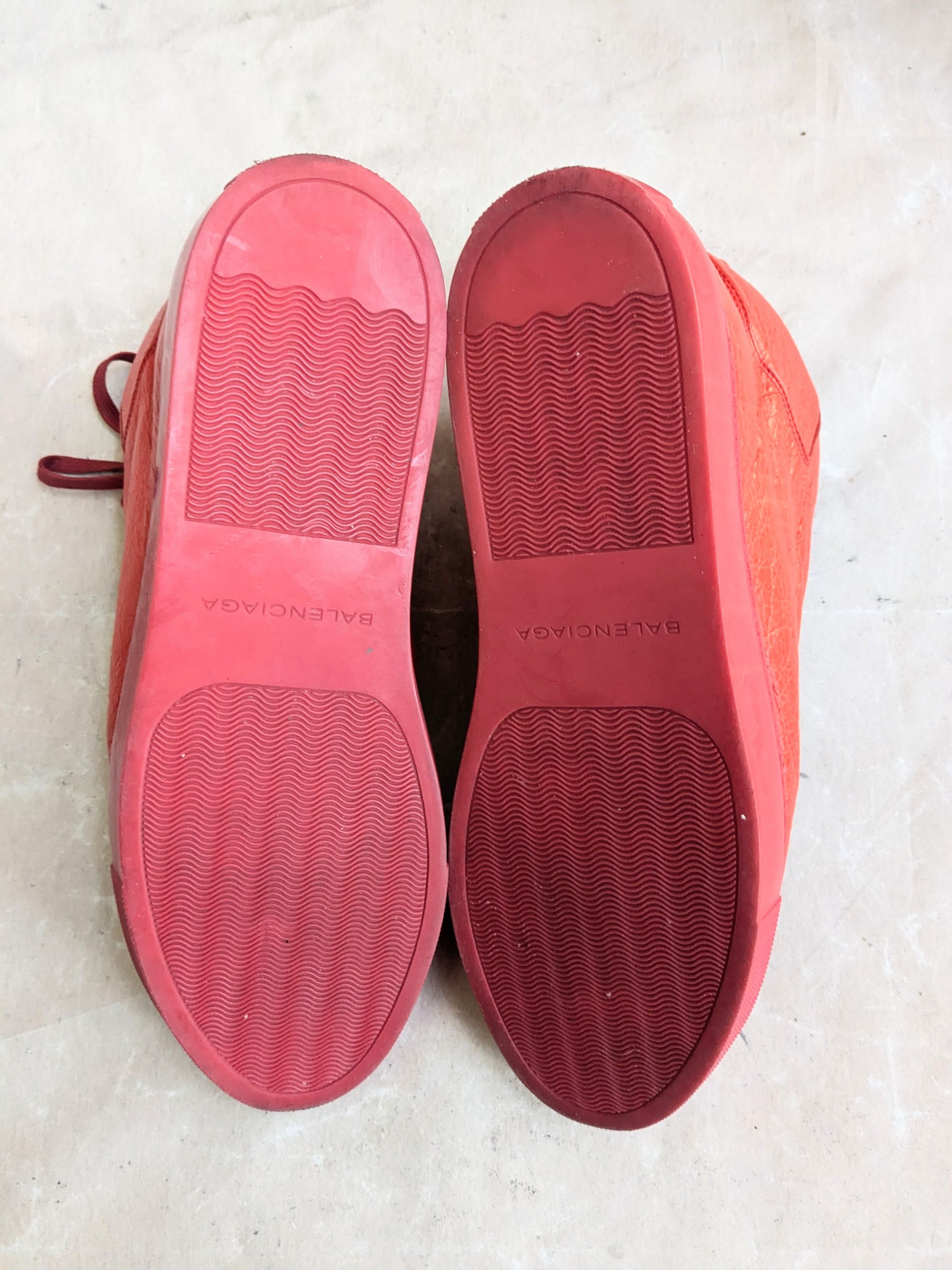 Balenciaga Balenciaga Arena Red 11 High Tops Leather Size US 11 / EU 44 - 13 Thumbnail