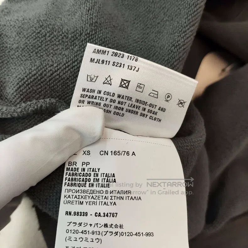 Miu Miu Miu Miu Size XS Pure cotton sweater XS gray Size XS / US 0-2 / IT 36-38 - 9 Thumbnail