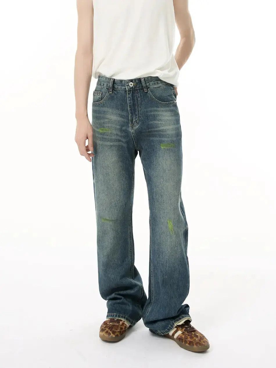 Japanese Brand Retro loose casual micro flared jeans Size US 32 / EU 48 - 2 Thumbnail