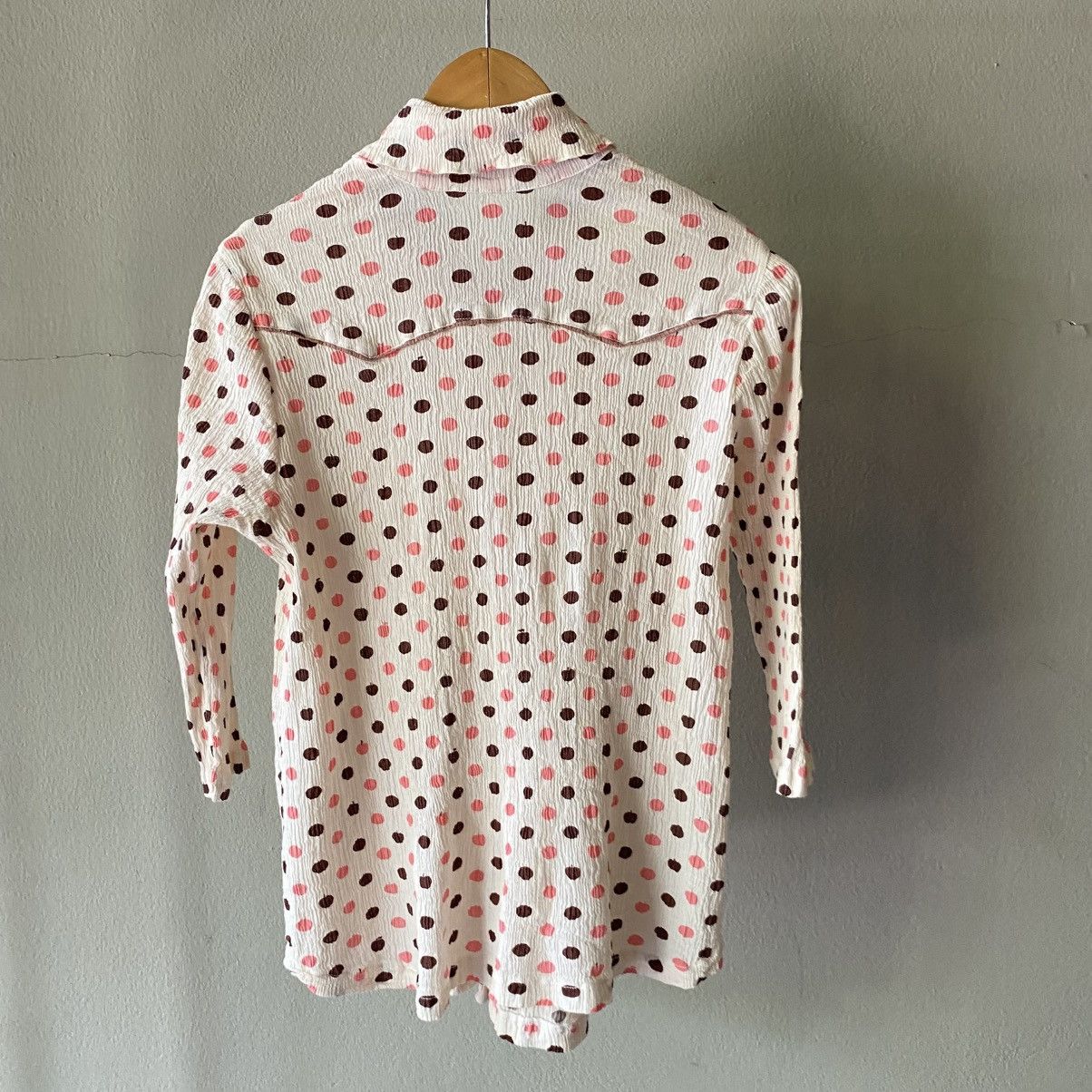 Tsumori Chisato Tsumori Chisato Pink Red Polka Dot Long Sleeve Shirt Size XS / US 0-2 / IT 36-38 - 10 Thumbnail