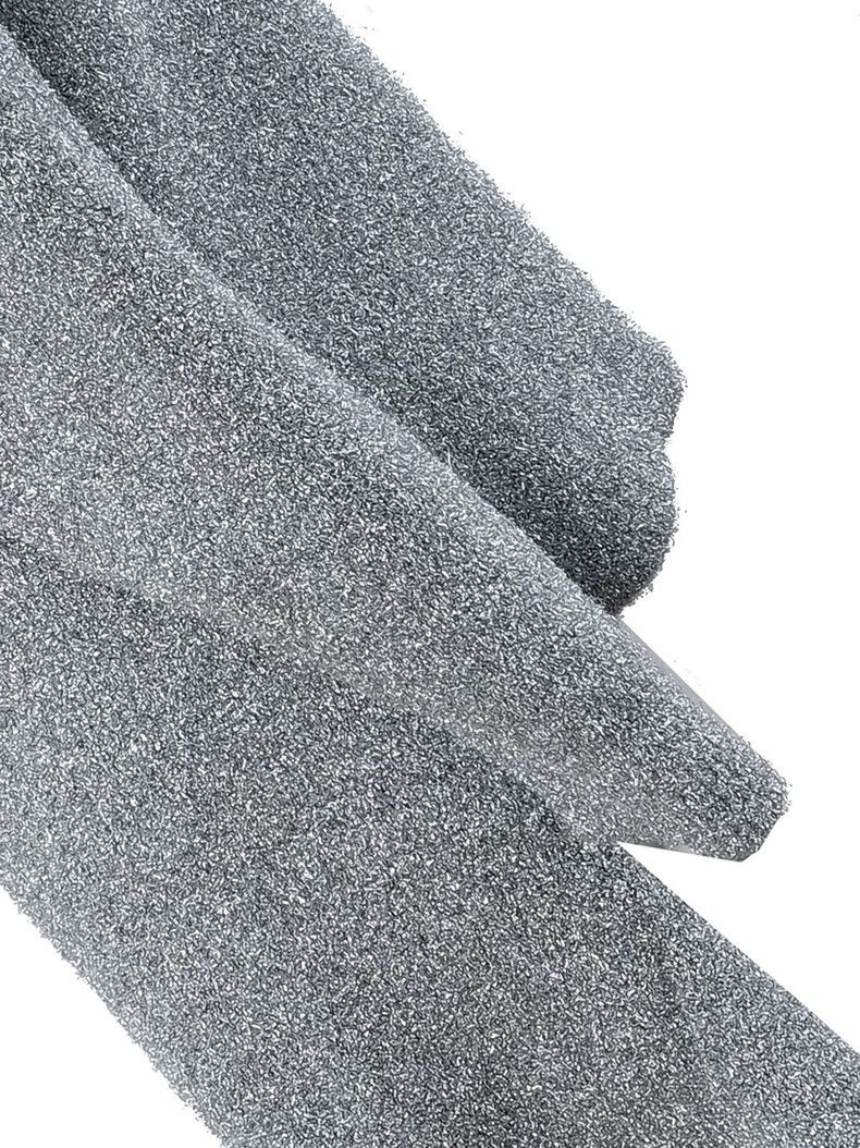 Balenciaga Balenciaga Silver Silk Blend High Neck Long Sleeve 2501-Nex Size XS / US 0-2 / IT 36-38 - 5 Thumbnail