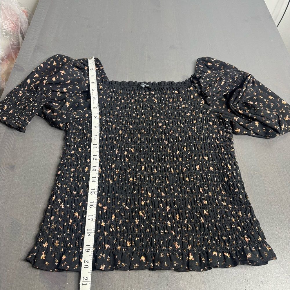 Madewell Madewell Georgette Lucie Bubble-Sleeve Smocked Top in Stem Size M / US 6-8 / IT 42-44 - 7 Thumbnail