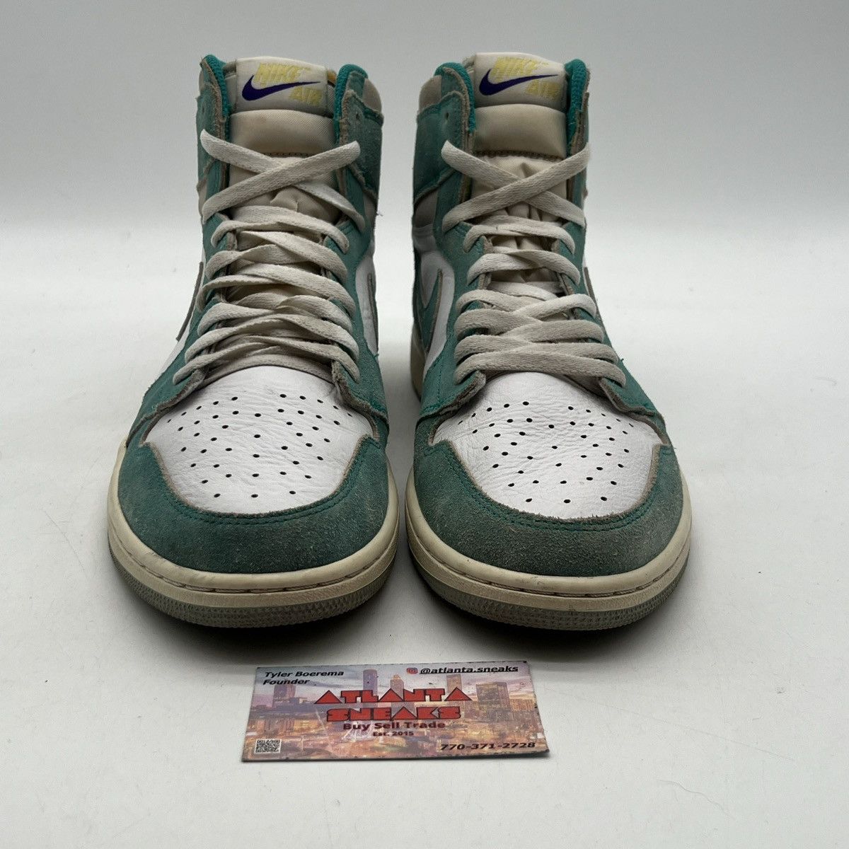 Nike Air Jordan 1 high turbo green Size US 13 / EU 46 - 2 Thumbnail